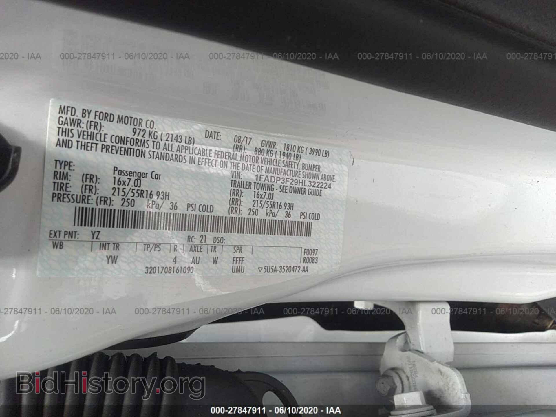 2017 FORD FOCUS - VIN: 1FADP3F29HL322224 - Фото 9