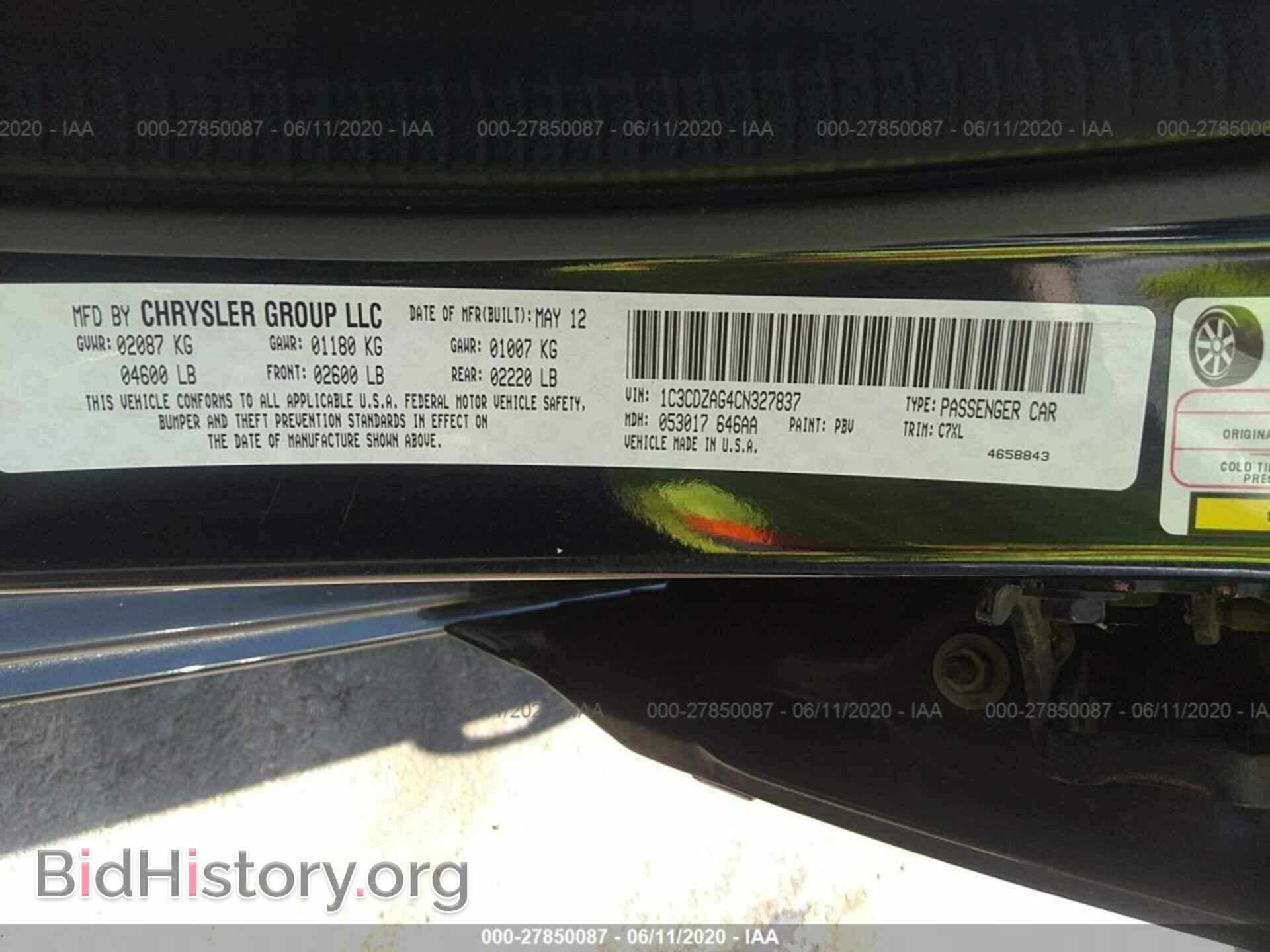 2012 DODGE AVENGER - VIN: 1C3CDZAG4CN327837 - Photo 9