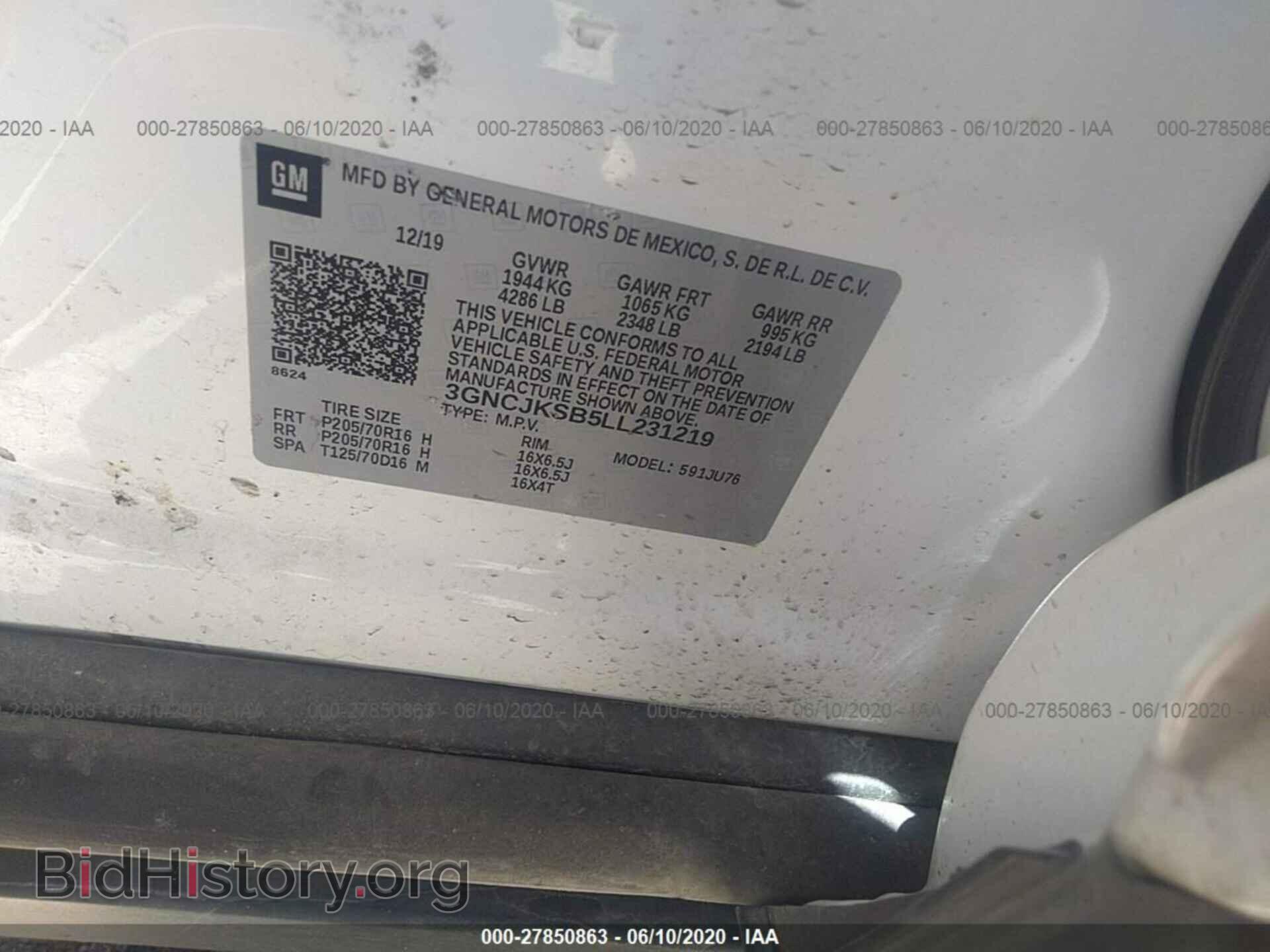 2020 CHEVROLET TRAX - VIN: 3GNCJKSB5LL231219 - Photo 9