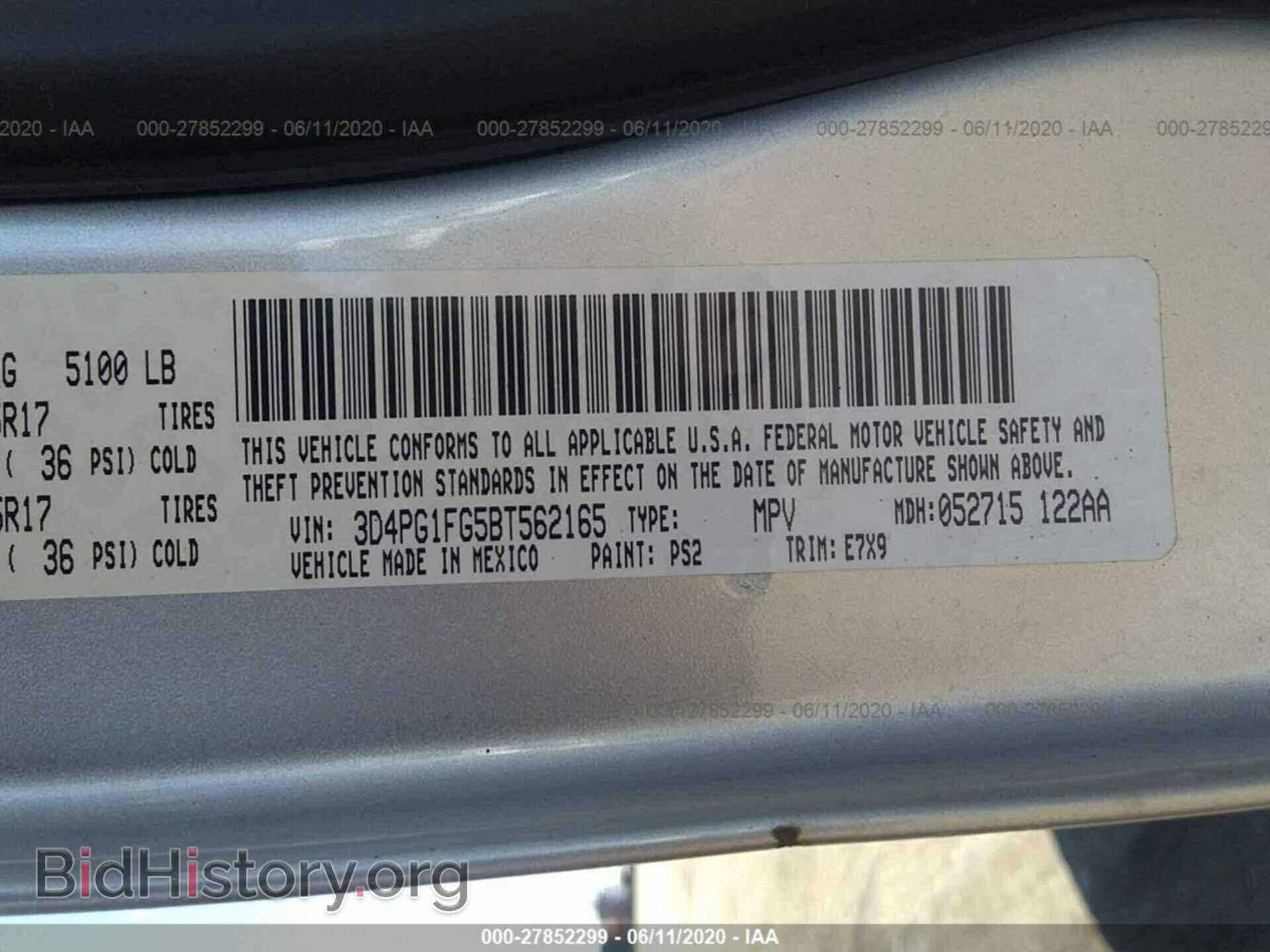 2011 DODGE JOURNEY - VIN: 3D4PG1FG5BT562165 - Фото 9