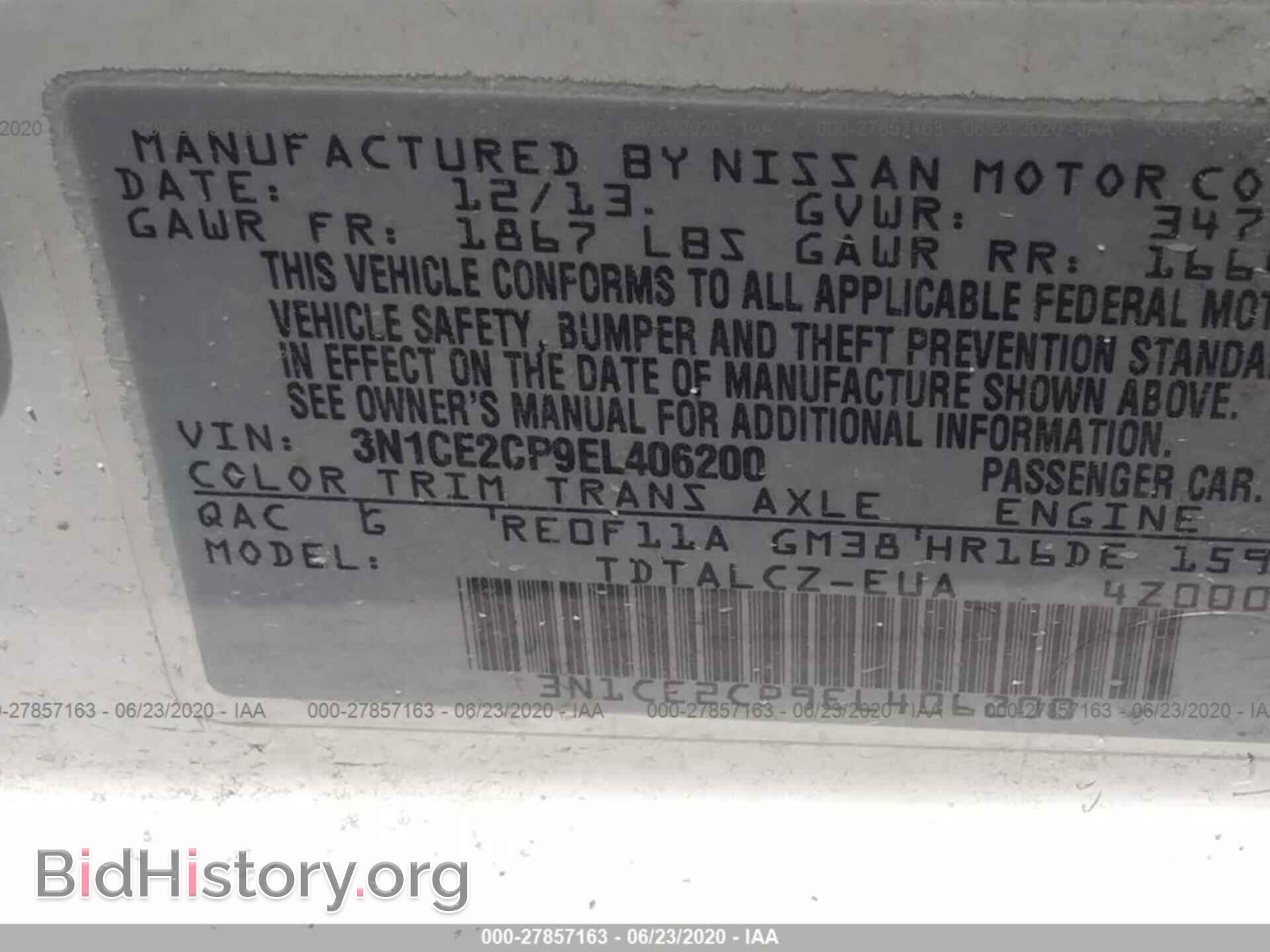 2014 NISSAN VERSA NOTE - VIN: 3N1CE2CP9EL406200 - Фото 9