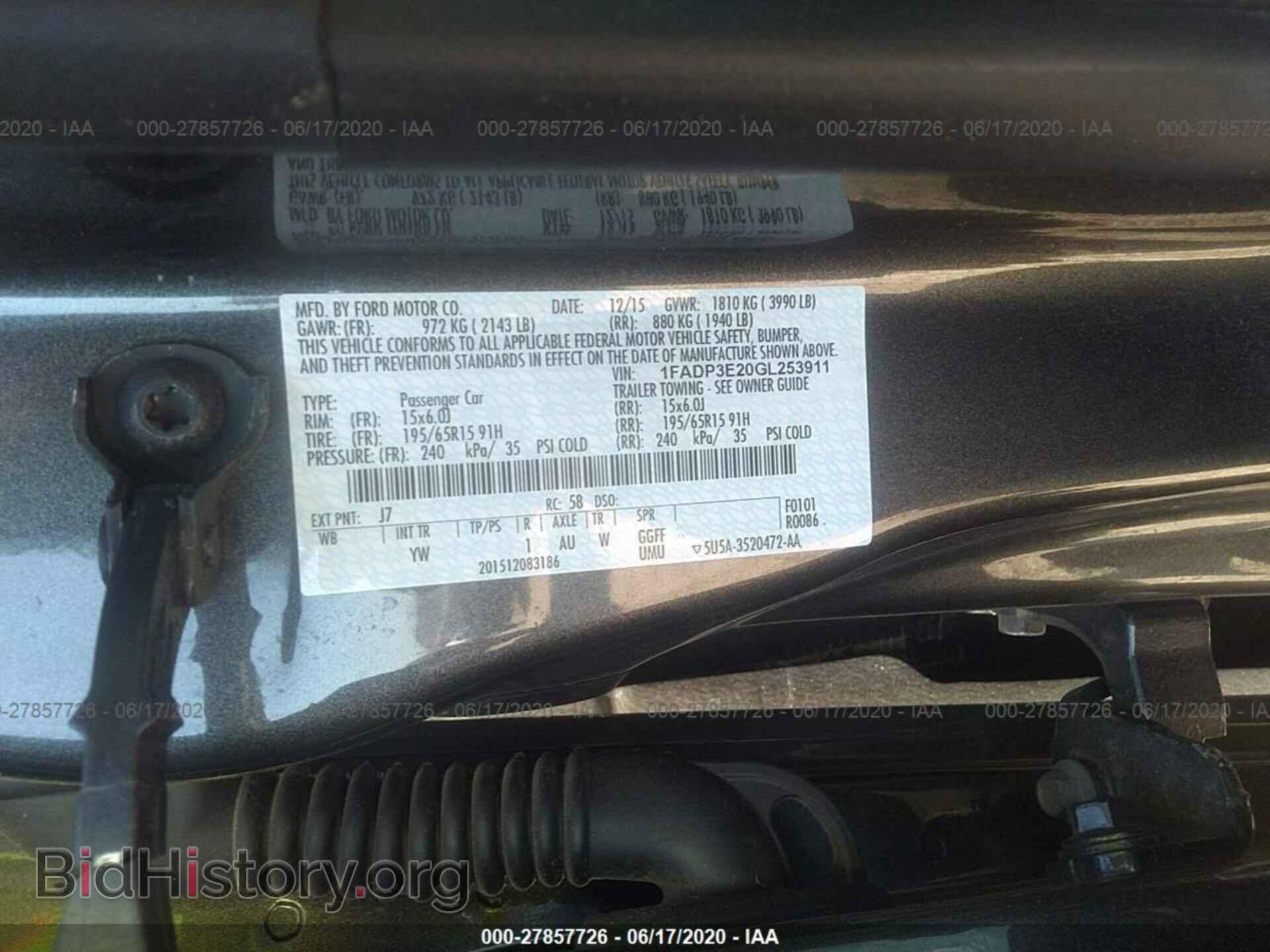 2016 FORD FOCUS - VIN: 1FADP3E20GL253911 - Photo 9