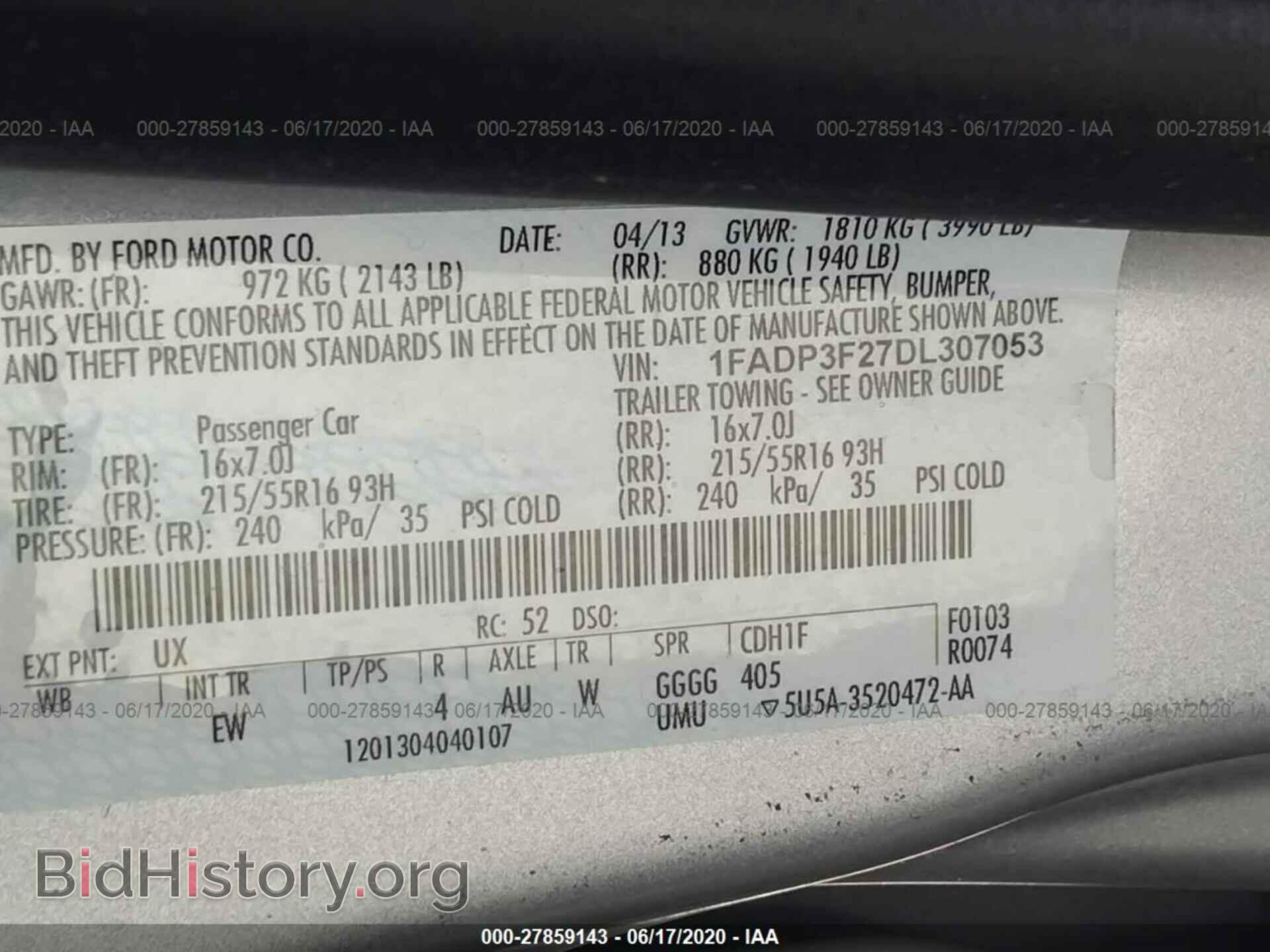 2013 FORD FOCUS - VIN: 1FADP3F27DL307053 - Photo 9