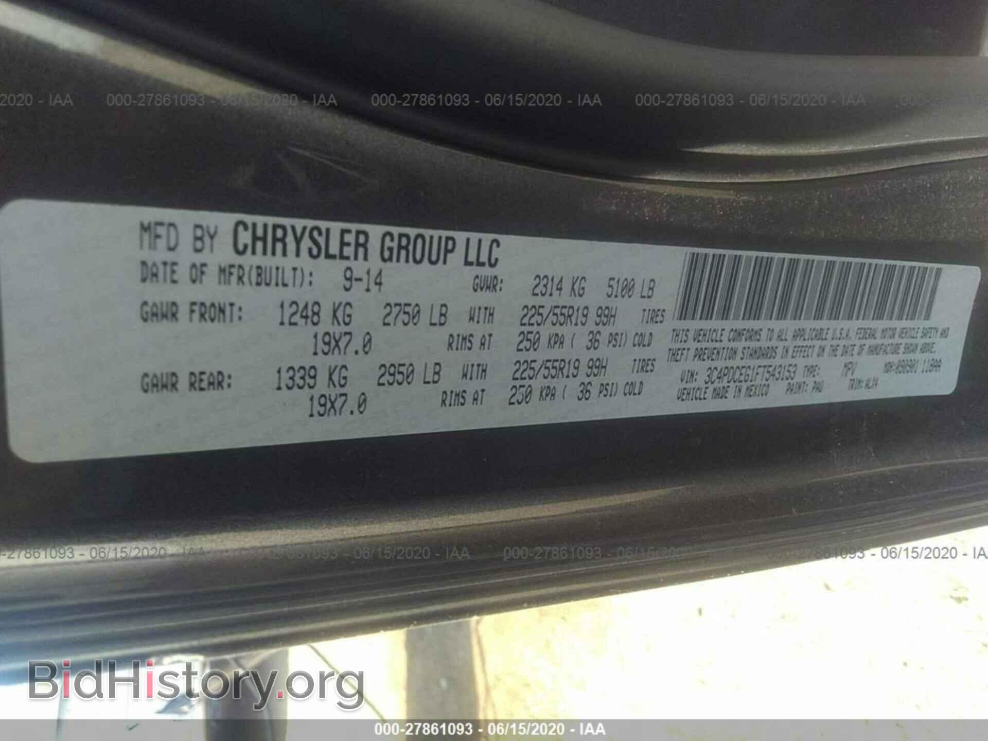 2015 DODGE JOURNEY - VIN: 3C4PDCEG1FT543153 - Photo 9
