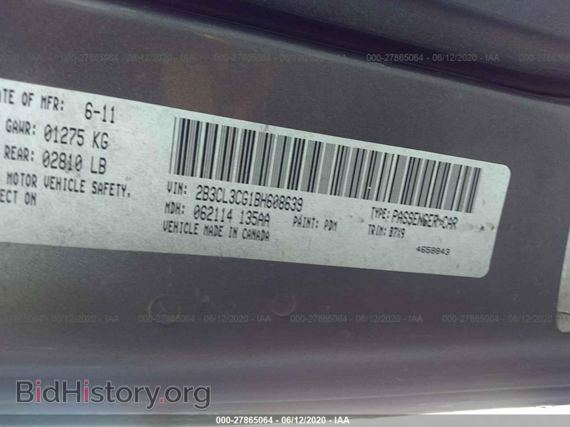 2011 DODGE CHARGER - VIN: 2B3CL3CG1BH608639 - Фото 9
