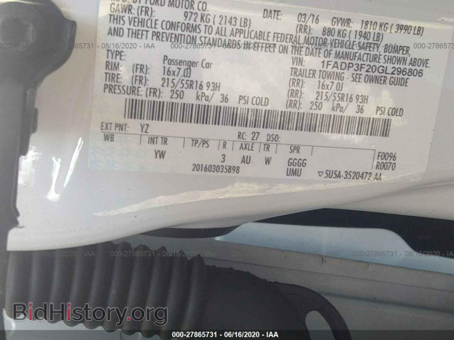 2016 FORD FOCUS - VIN: 1FADP3F20GL296806 - Photo 9