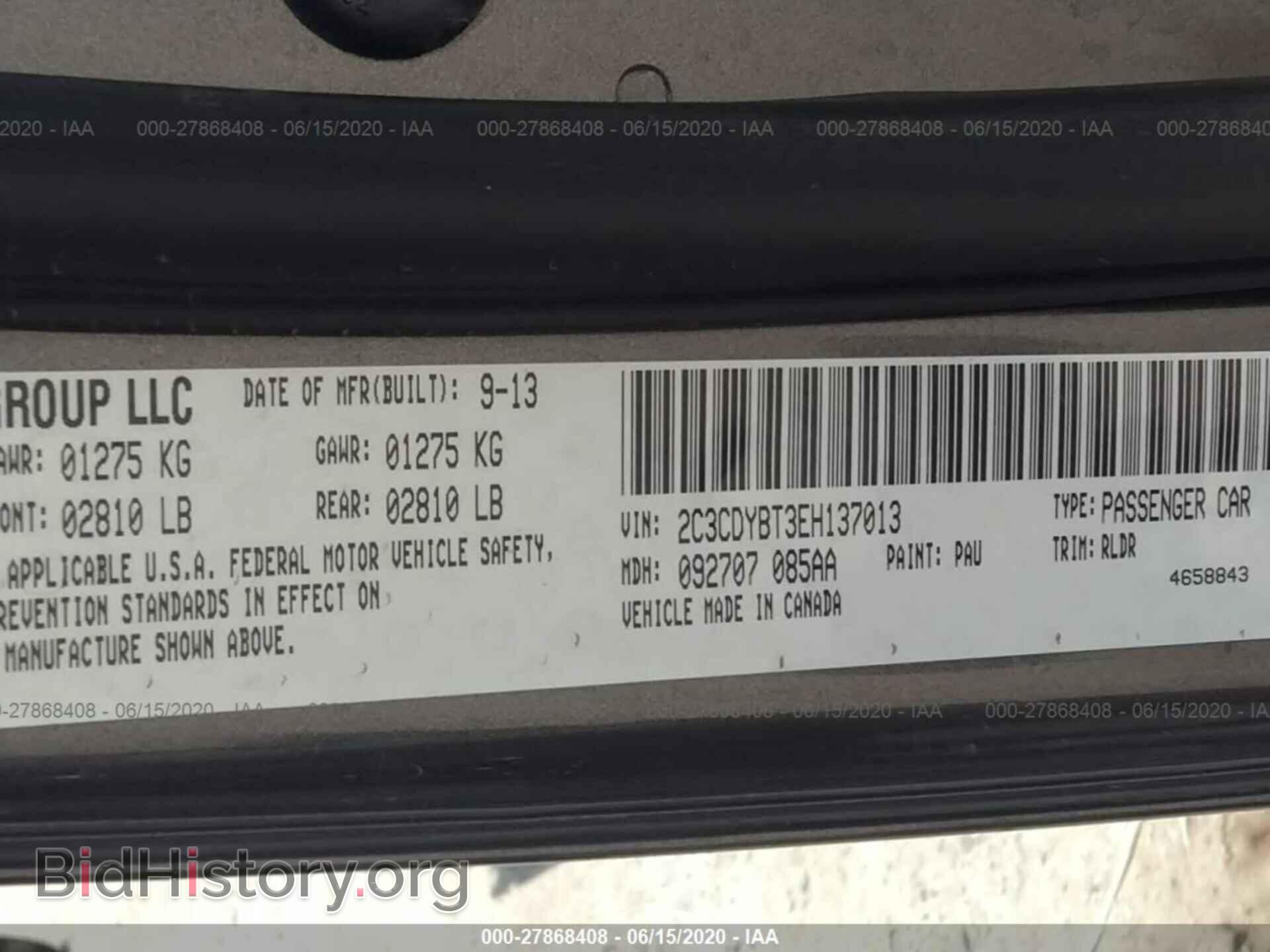 2014 DODGE CHALLENGER - VIN: 2C3CDYBT3EH137013 - Photo 9