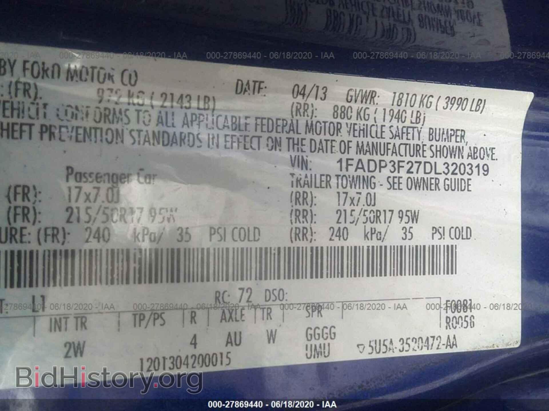 2013 FORD FOCUS - VIN: 1FADP3F27DL320319 - Photo 9