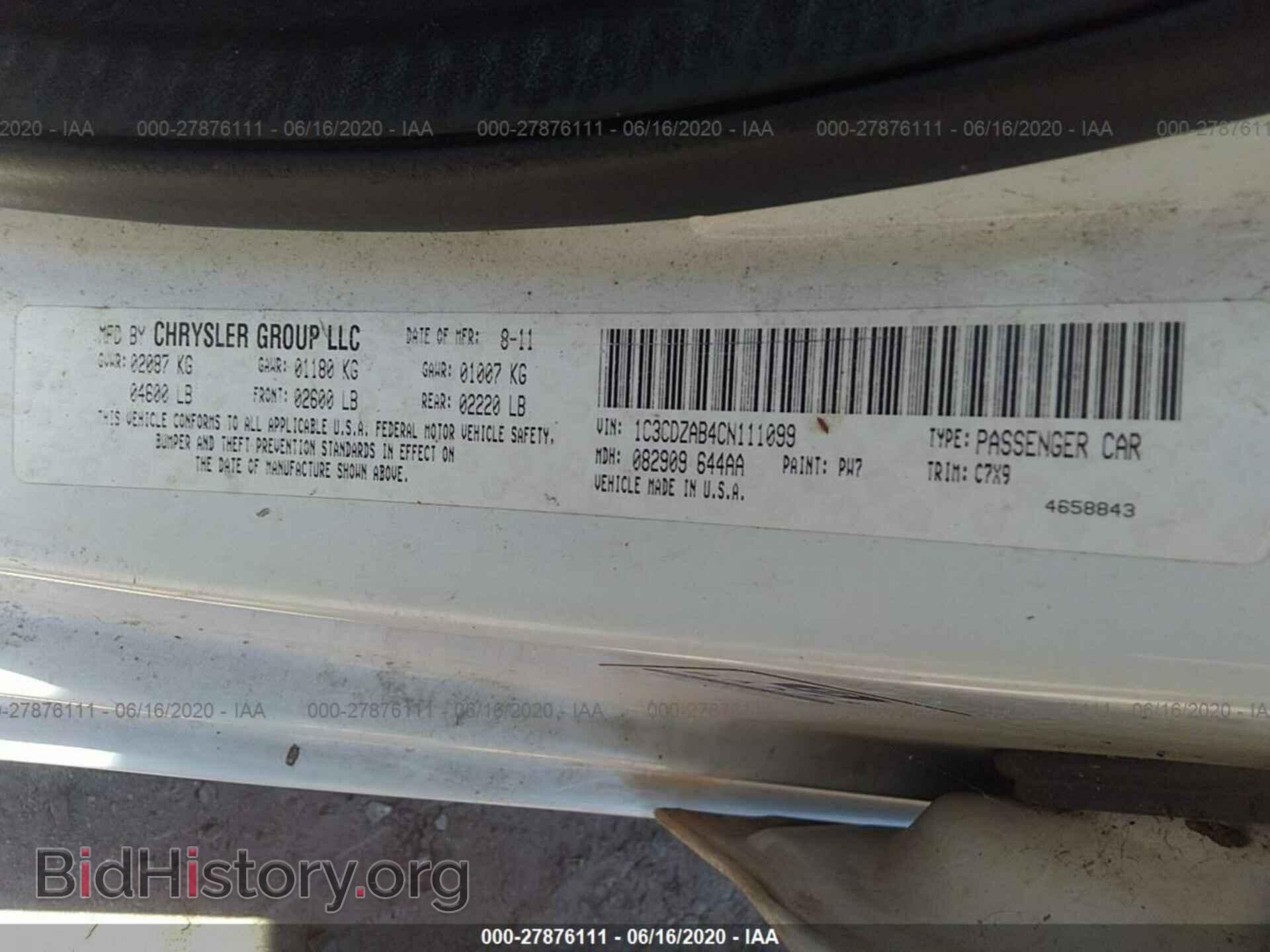 2012 DODGE AVENGER - VIN: 1C3CDZAB4CN111099 - Photo 9