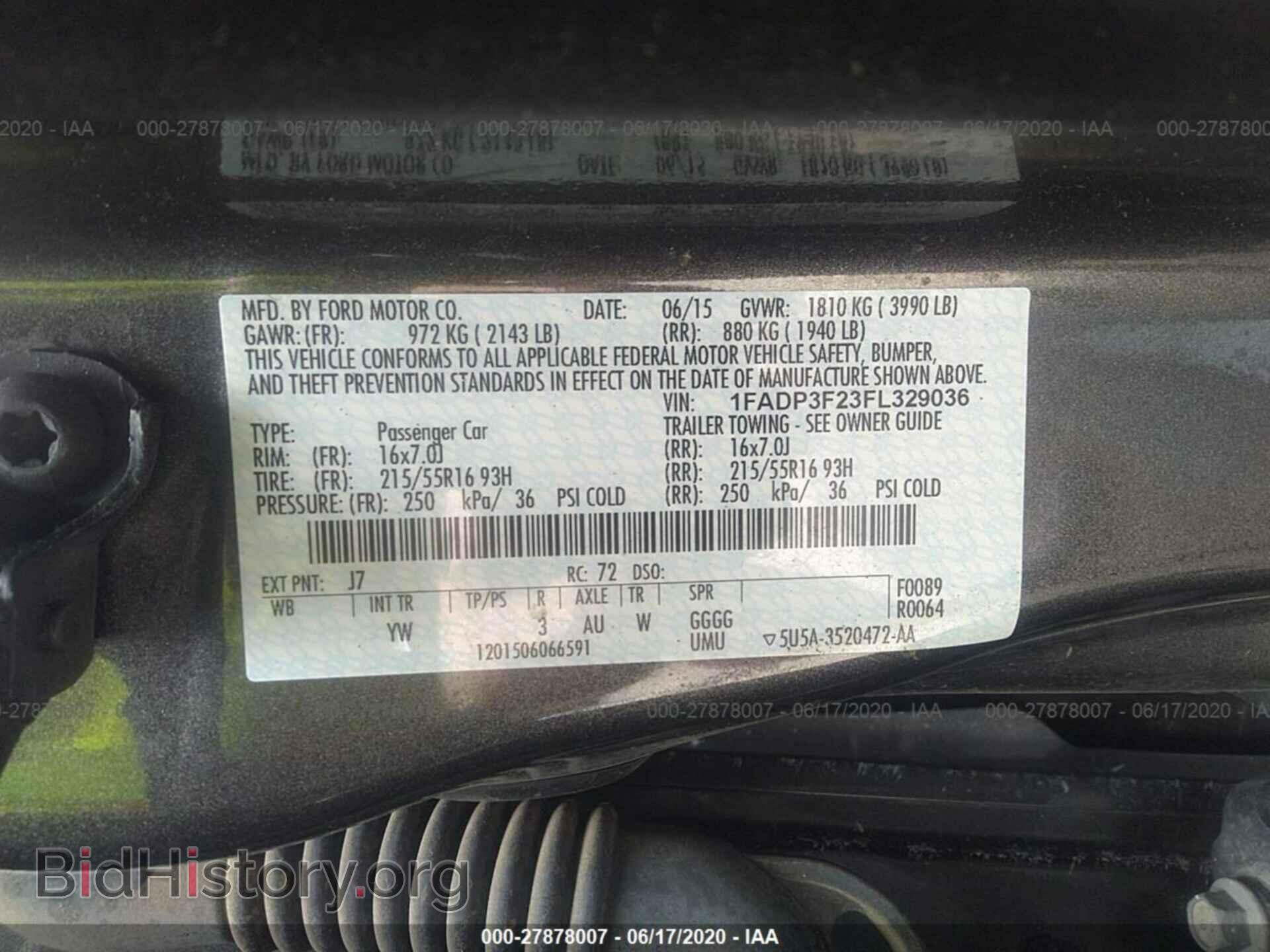 2015 FORD FOCUS - VIN: 1FADP3F23FL329036 - Фото 9