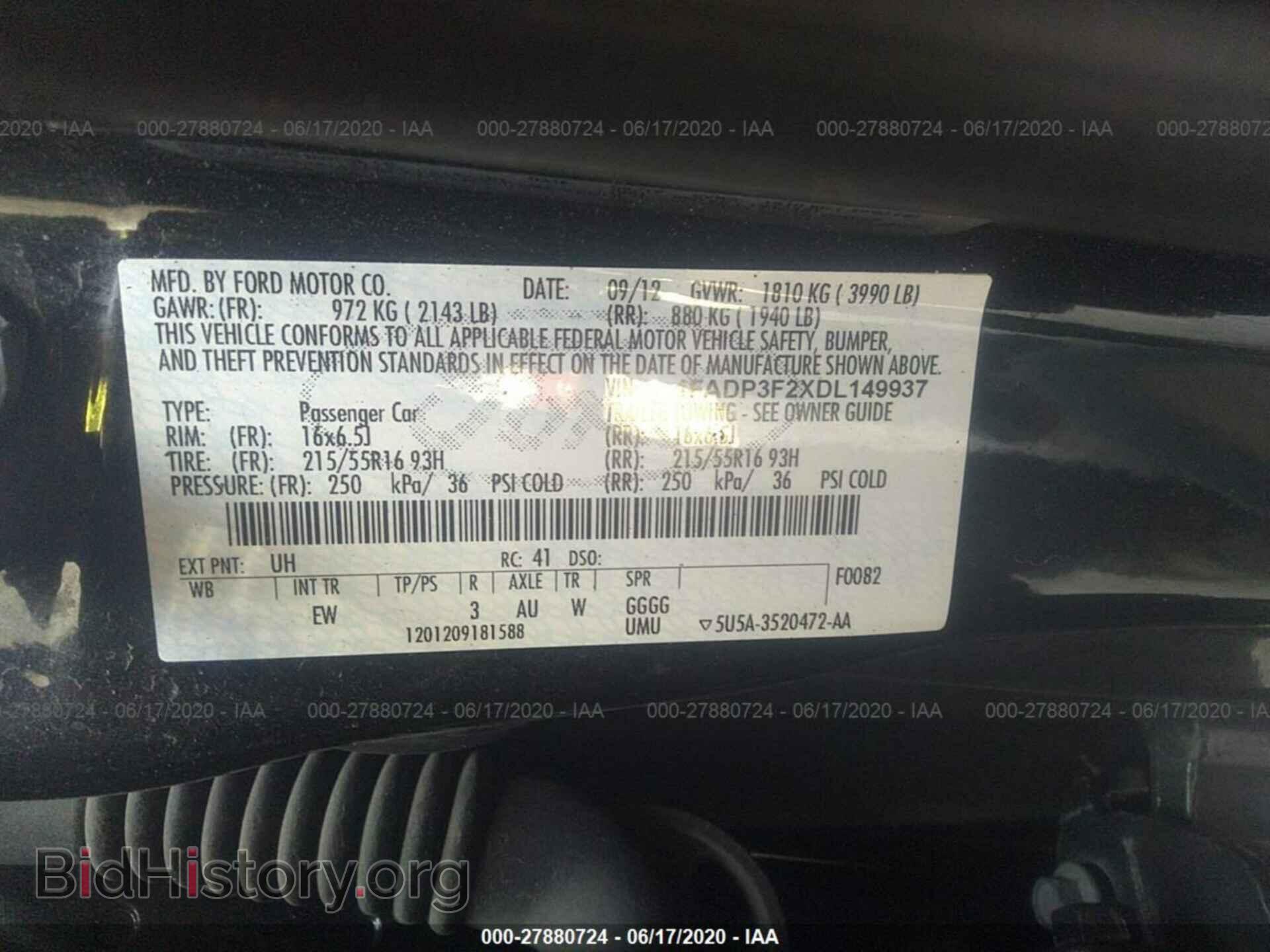 2013 FORD FOCUS - VIN: 1FADP3F2XDL149937 - Photo 9