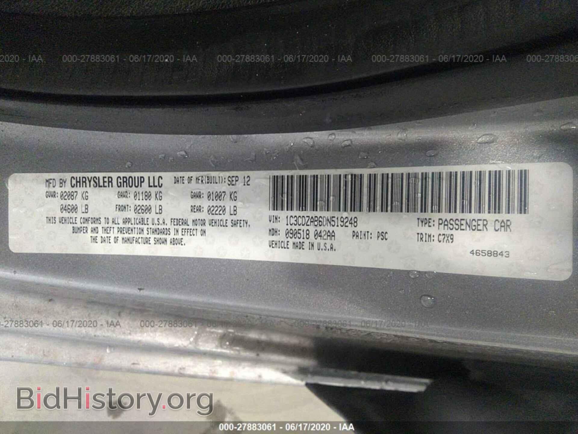 2013 DODGE AVENGER - VIN: 1C3CDZAB6DN519248 - Photo 9