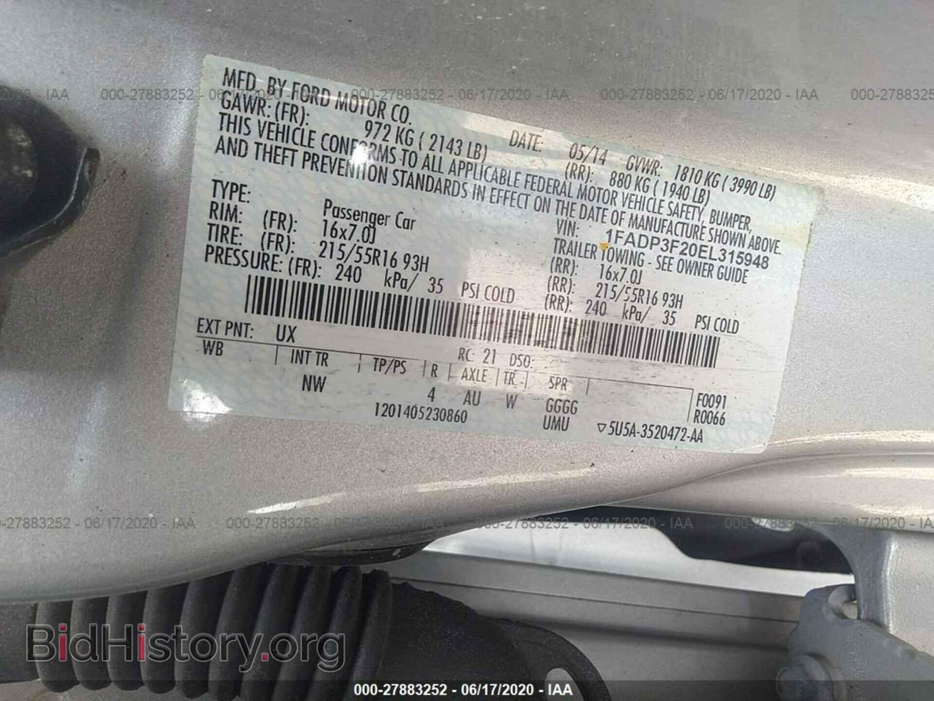 2014 FORD FOCUS - VIN: 1FADP3F20EL315948 - Photo 9
