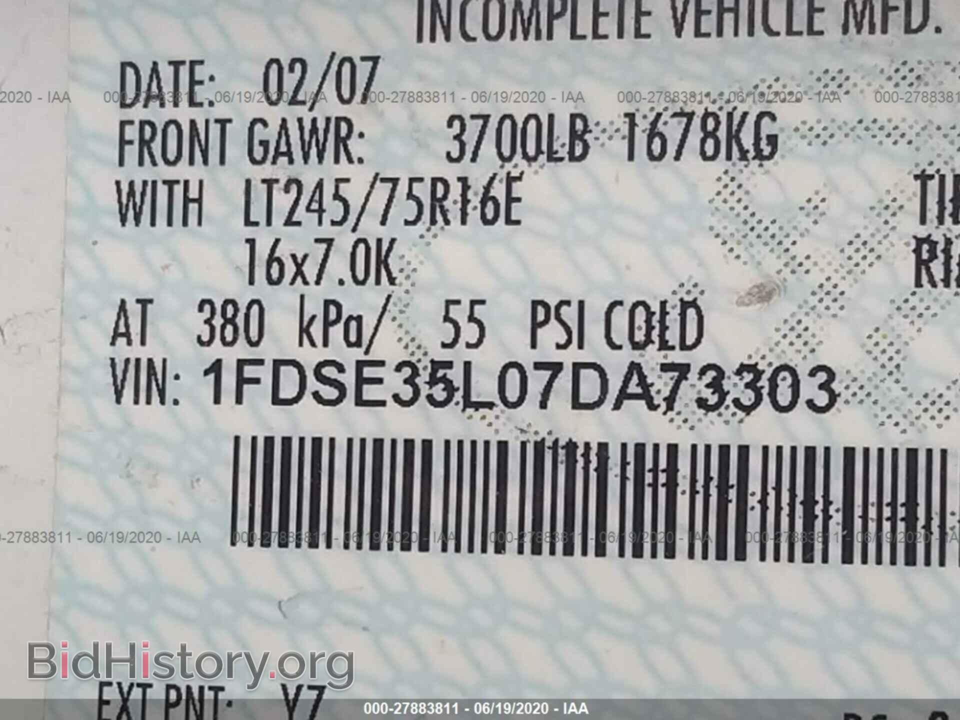 2007 FORD ECONOLINE - VIN: 1FDSE35L07DA73303 - Фото 9