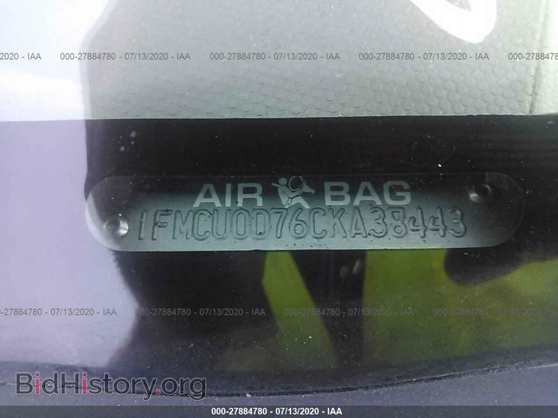 2012 FORD ESCAPE - VIN: 1FMCU0D76CKA38443 - Фото 9