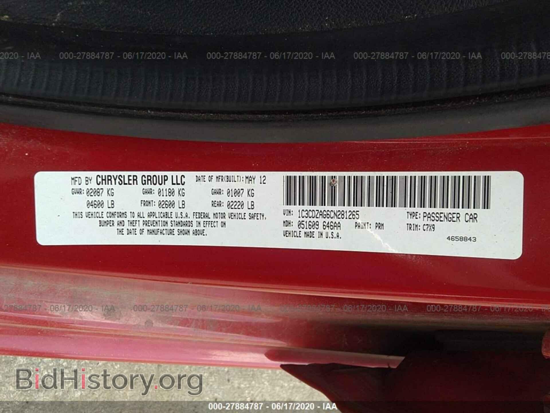 2012 DODGE AVENGER - VIN: 1C3CDZAG6CN281265 - Photo 9
