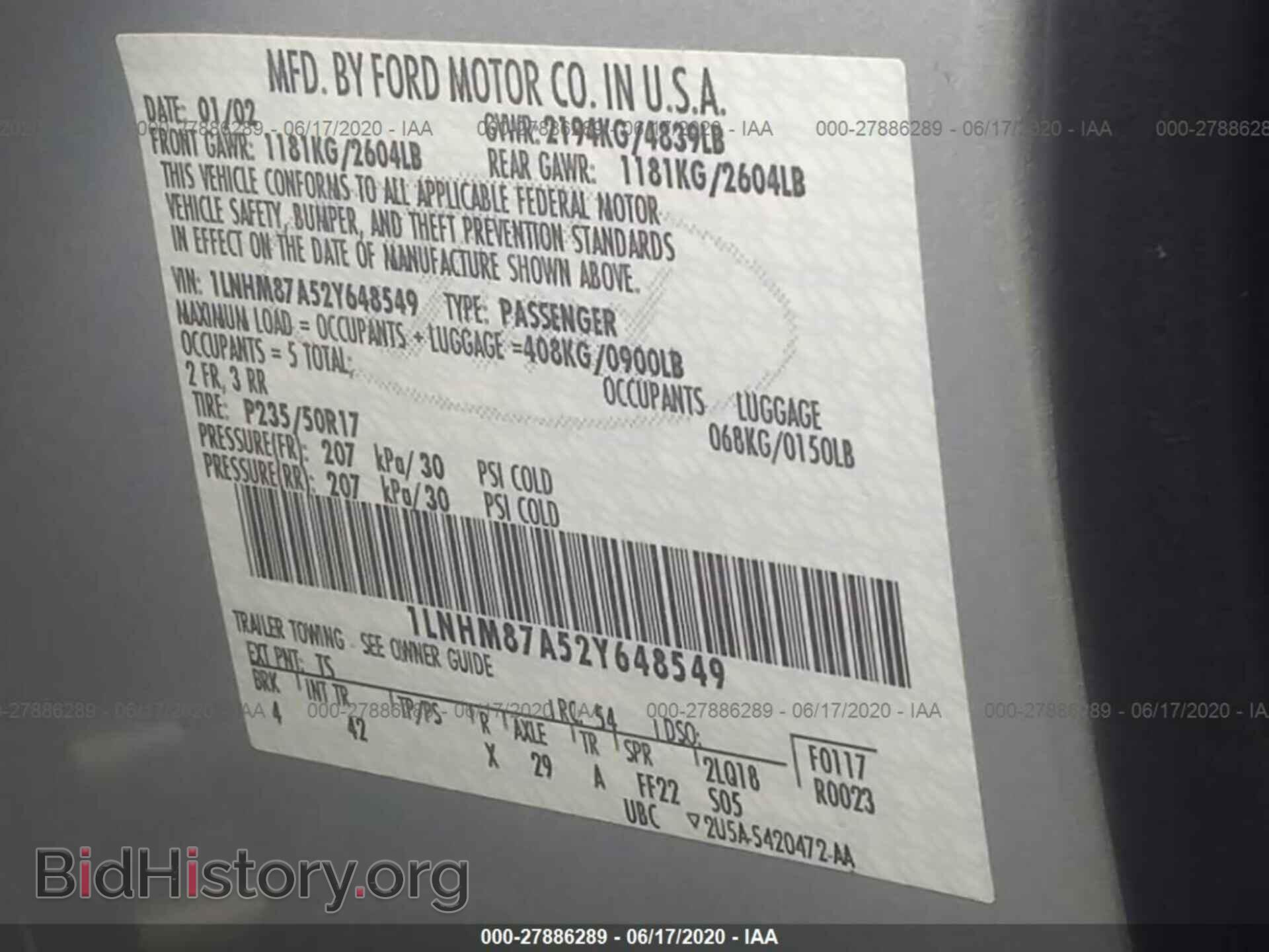 2002 LINCOLN LS - VIN: 1LNHM87A52Y648549 - Photo 9