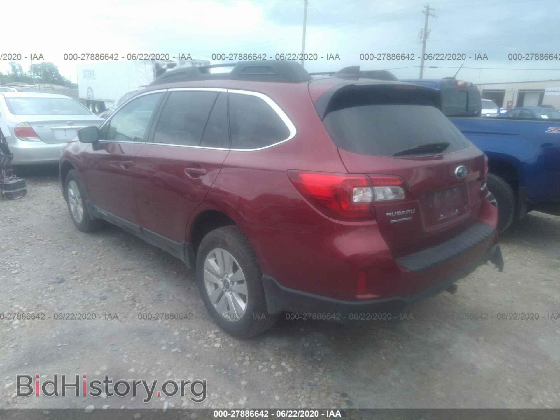 2016 SUBARU OUTBACK - VIN: 4S4BSBCC9G3308485 - Фото 3