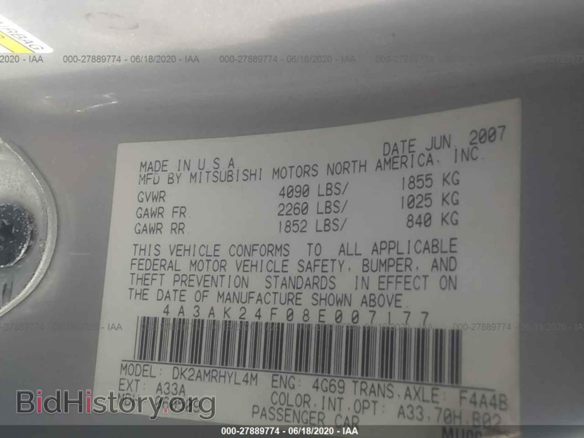 2008 MITSUBISHI ECLIPSE - VIN: 4A3AK24F08E007177 - Photo 9