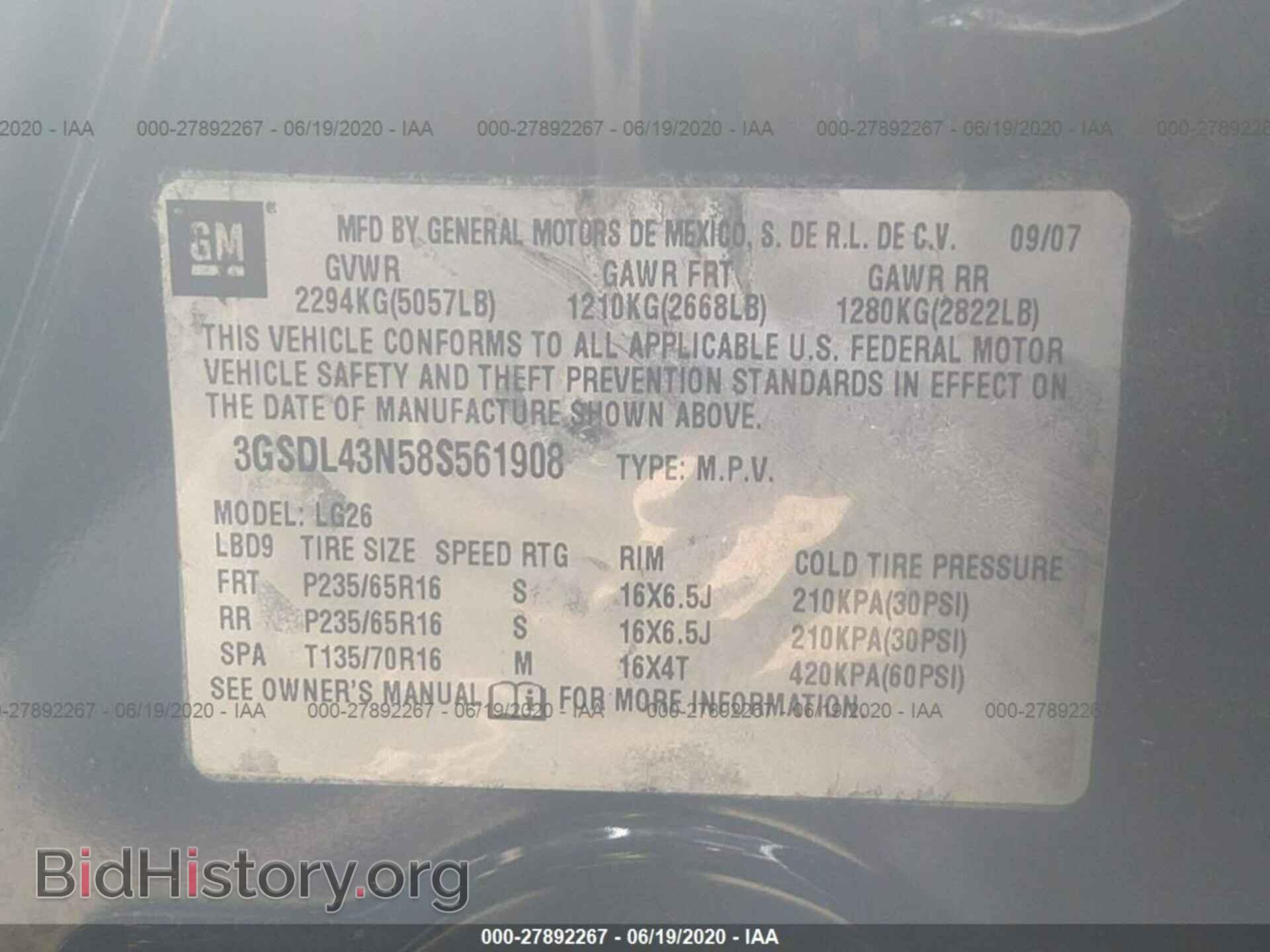 2008 SATURN VUE - VIN: 3GSDL43N58S561908 - Фото 9