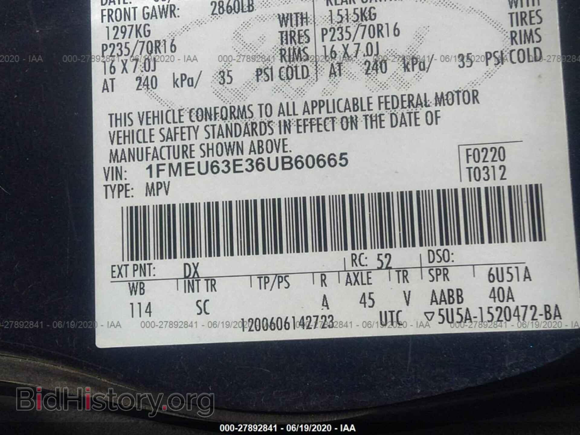 2006 FORD EXPLORER - VIN: 1FMEU63E36UB60665 - Фото 9