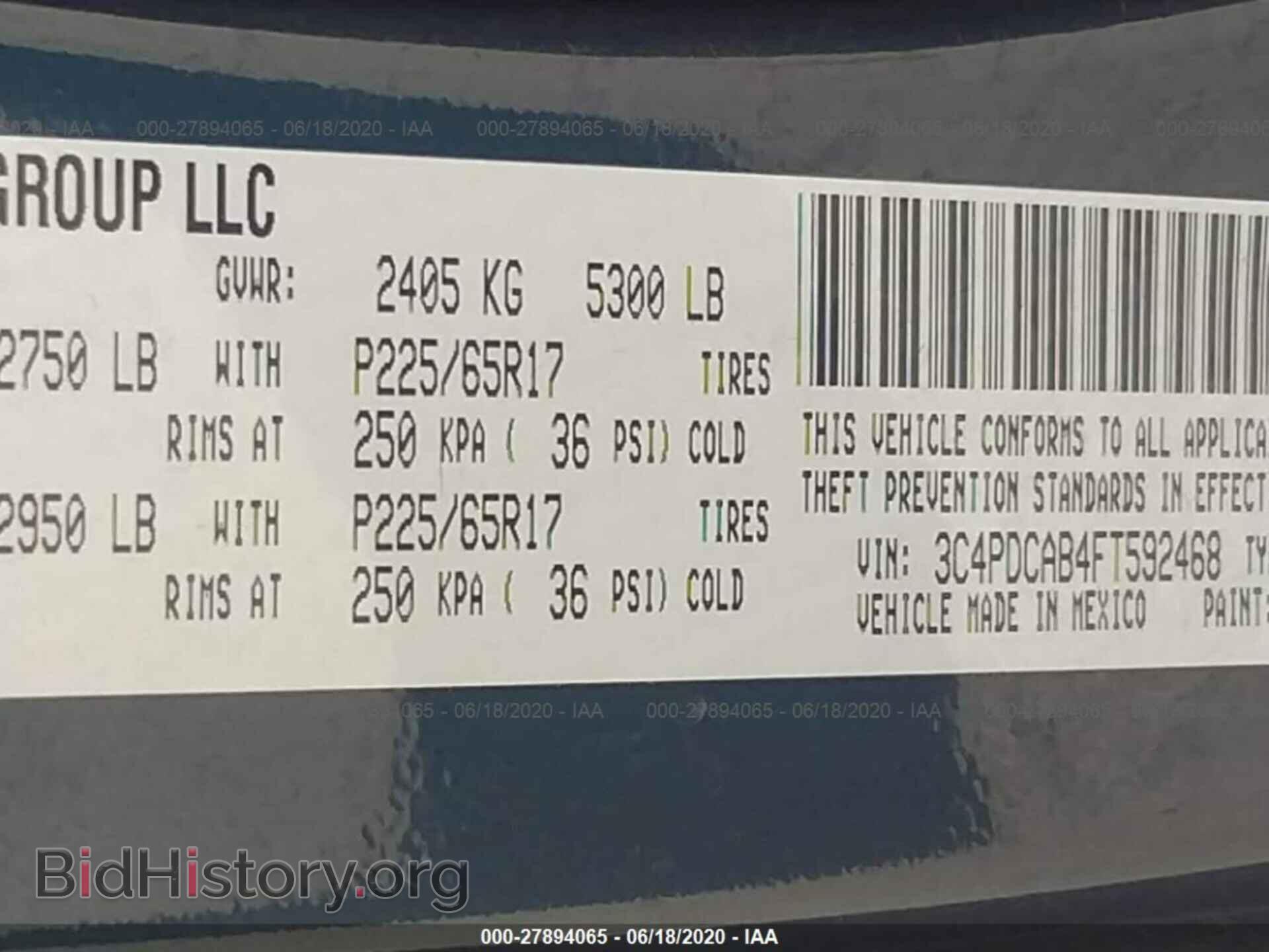 2015 DODGE JOURNEY - VIN: 3C4PDCAB4FT592468 - Фото 9