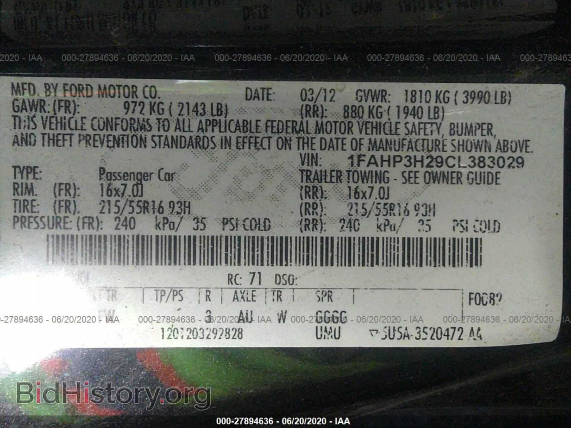 2012 FORD FOCUS - VIN: 1FAHP3H29CL383029 - Photo 9