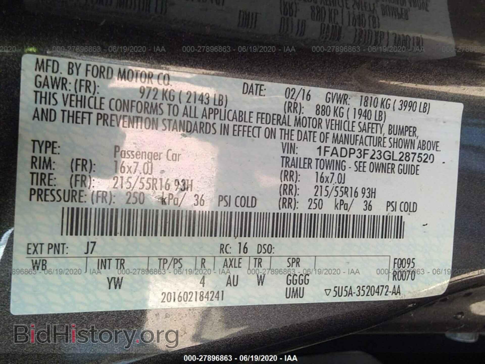 2016 FORD FOCUS - VIN: 1FADP3F23GL287520 - Photo 9