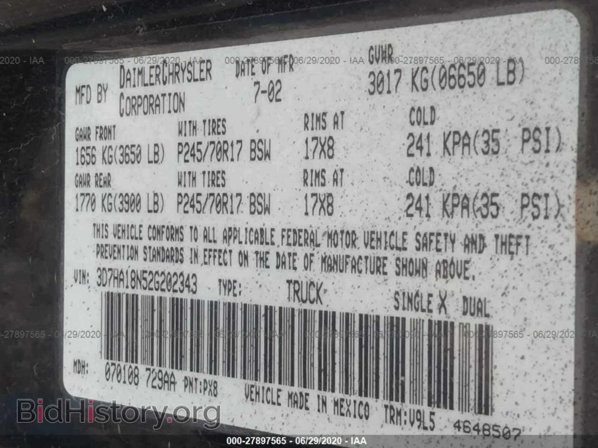 2002 DODGE RAM 1500 - VIN: 3D7HA18N52G202343 - Photo 9