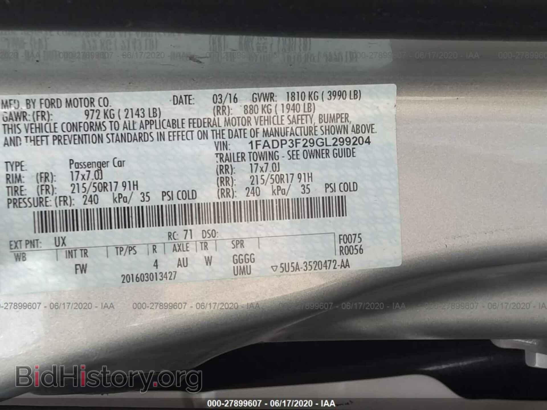 2016 FORD FOCUS - VIN: 1FADP3F29GL299204 - Photo 9
