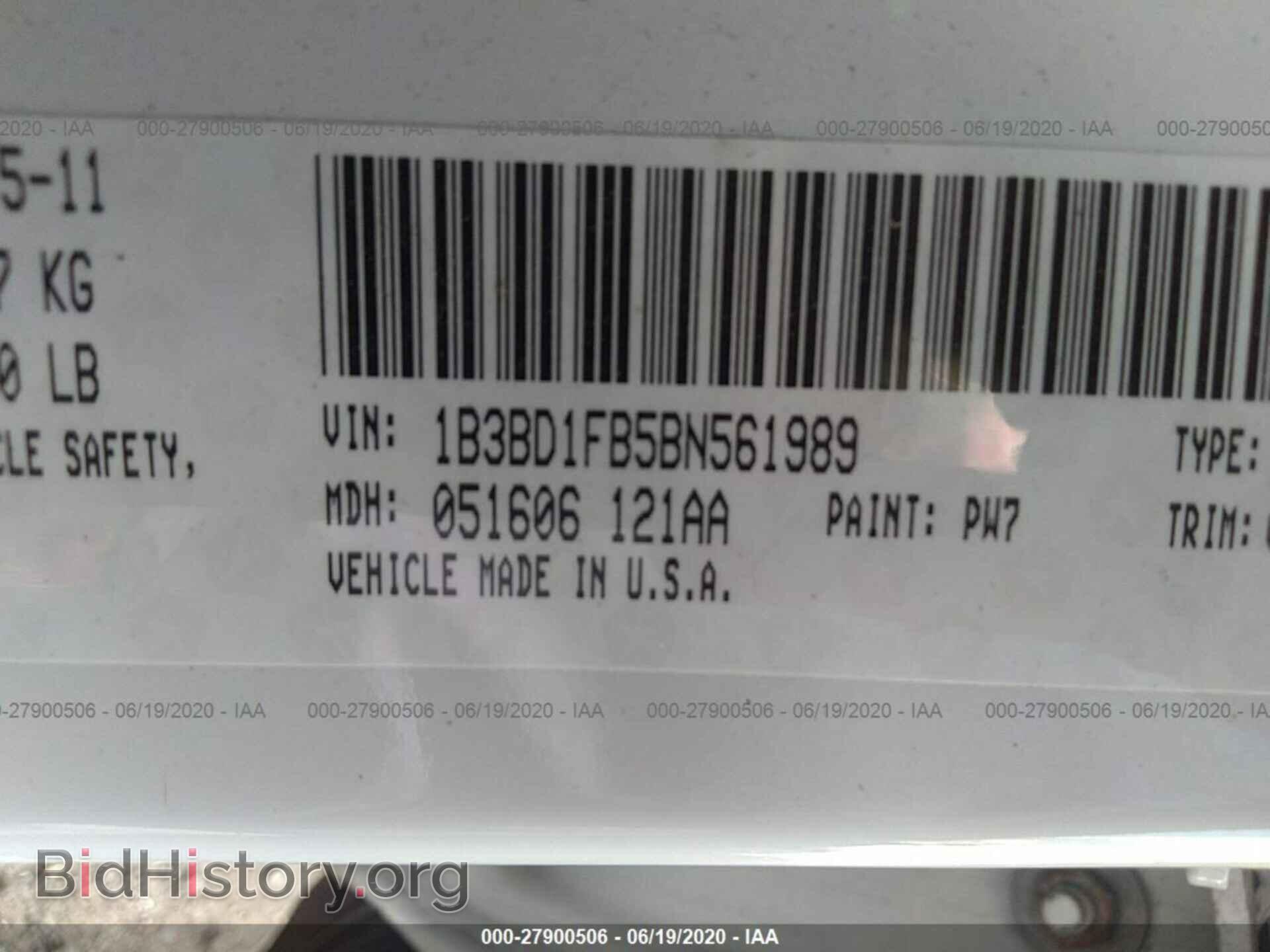 2011 DODGE AVENGER - VIN: 1B3BD1FB5BN561989 - Фото 9