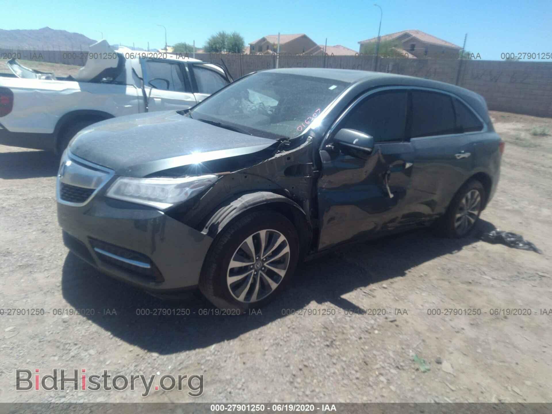 2014 ACURA MDX - VIN: 5FRYD3H64EB016307 - Фото 2
