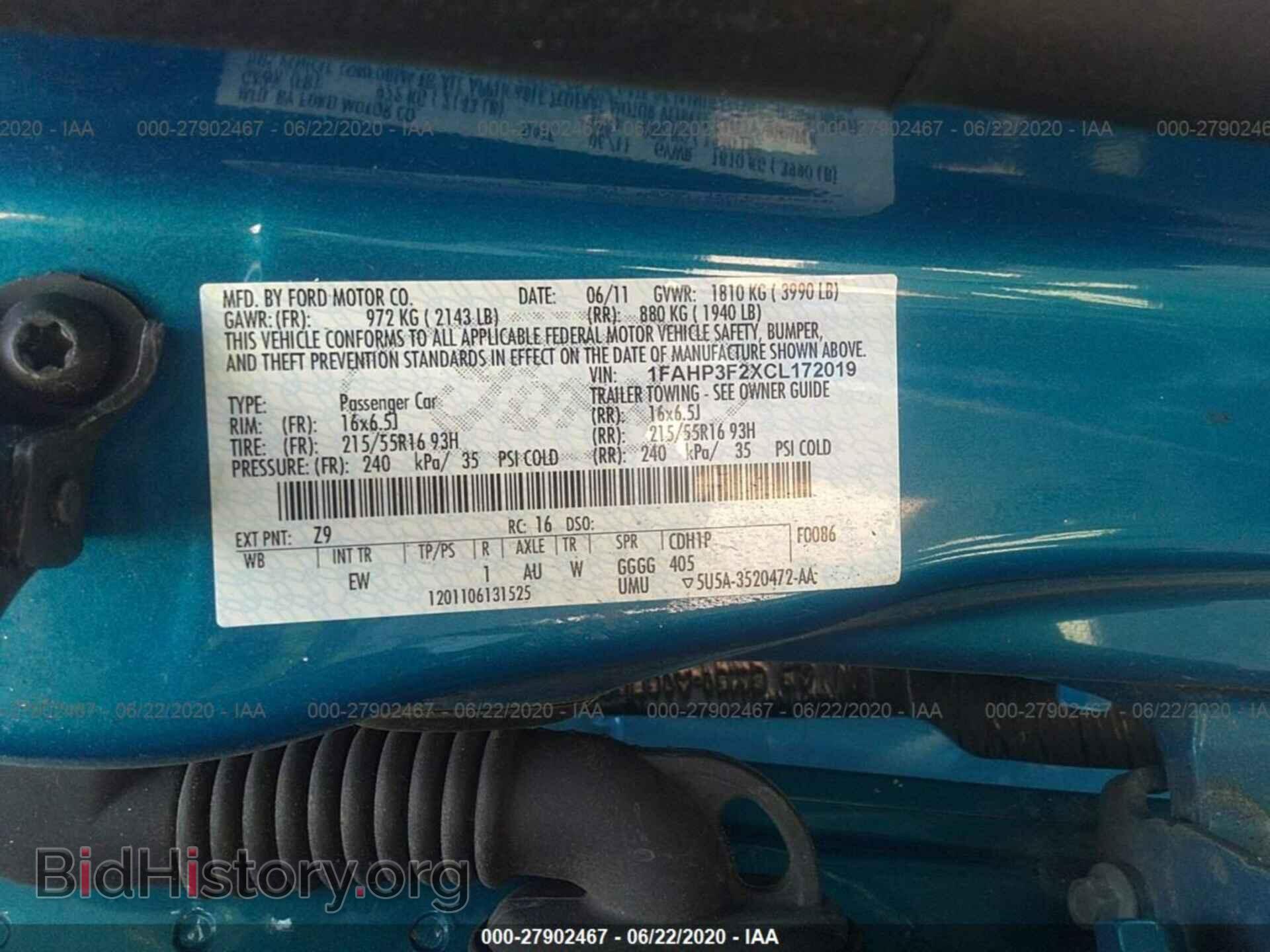 2012 FORD FOCUS - VIN: 1FAHP3F2XCL172019 - Photo 9