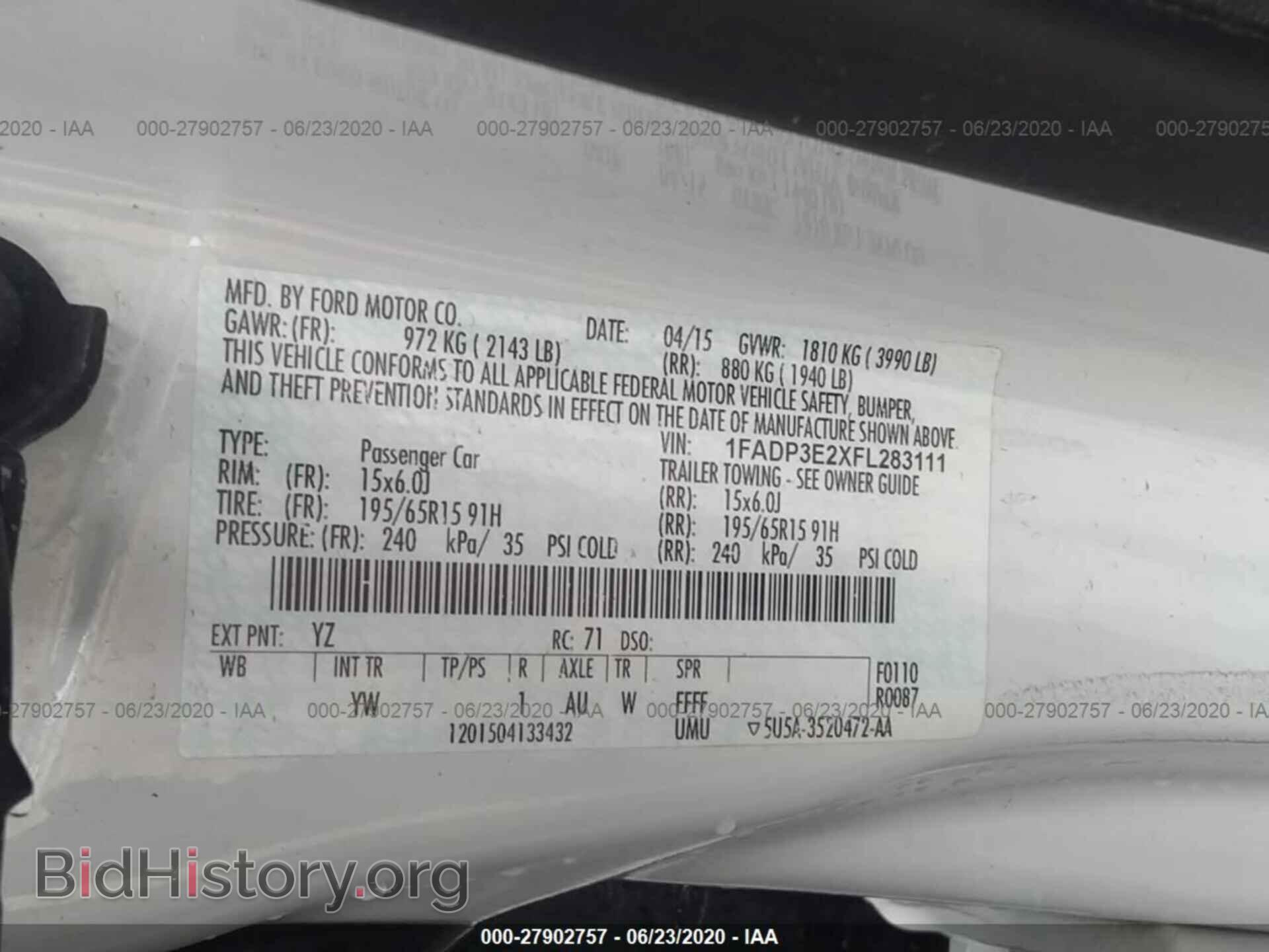 2015 FORD FOCUS - VIN: 1FADP3E2XFL283111 - Photo 9