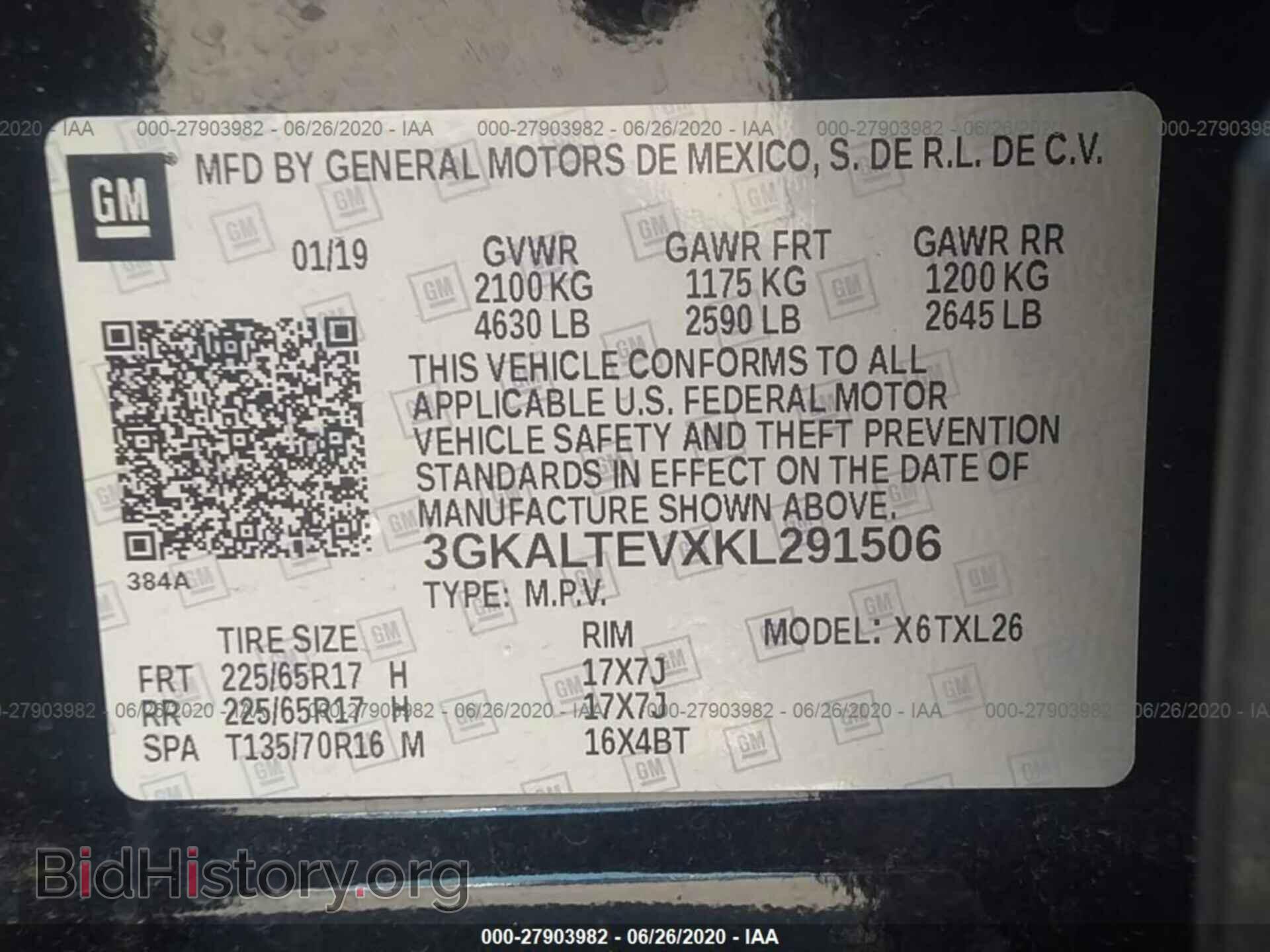 2019 GMC TERRAIN - VIN: 3GKALTEVXKL291506 - Photo 9
