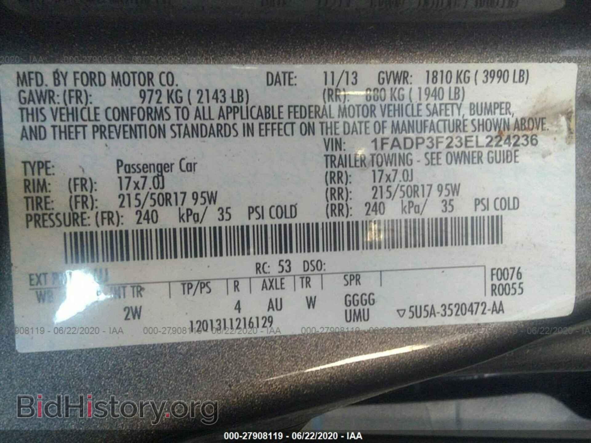 2014 FORD FOCUS - VIN: 1FADP3F23EL224236 - Фото 9