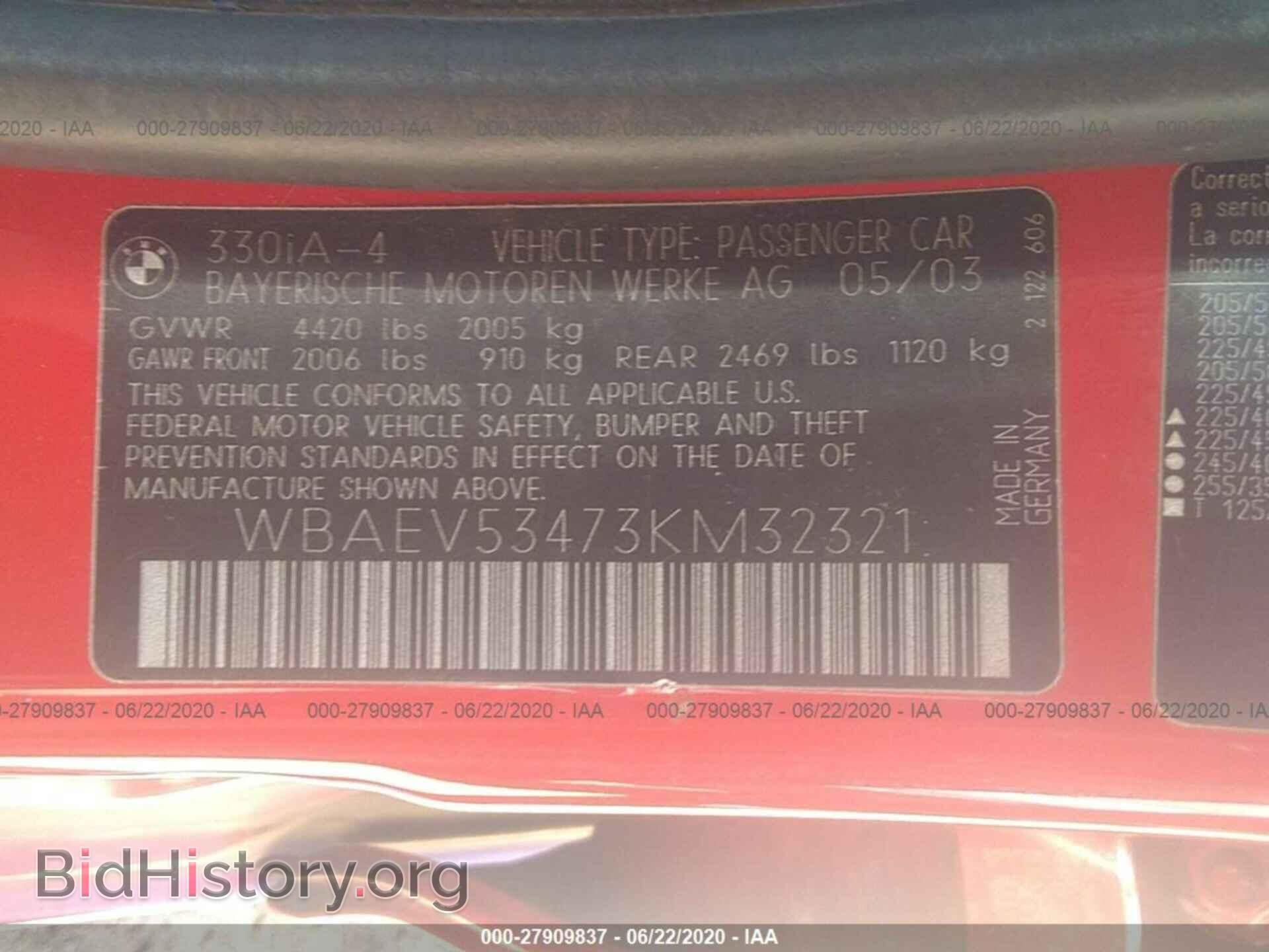 2003 BMW 330 - VIN: WBAEV53473KM32321 - Photo 9