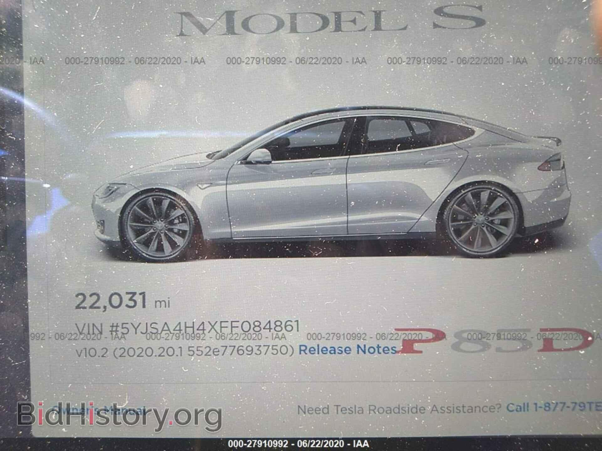 2015 TESLA MODEL S - VIN: 5YJSA4H4XFF084861 - Фото 7