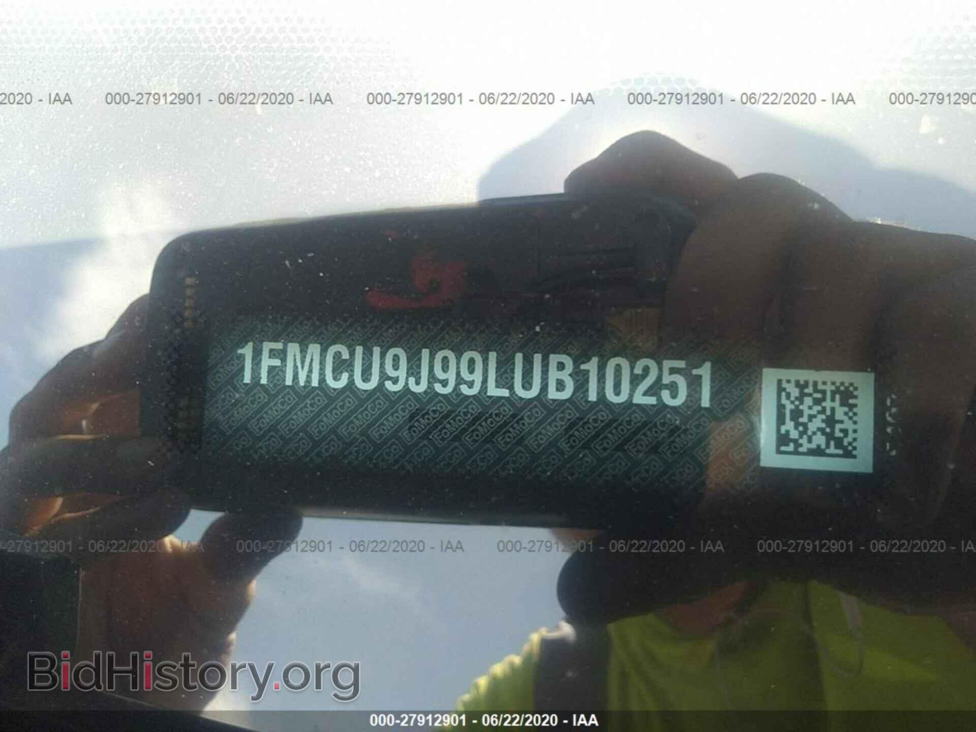 2020 FORD ESCAPE - VIN: 1FMCU9J99LUB10251 - Фото 9