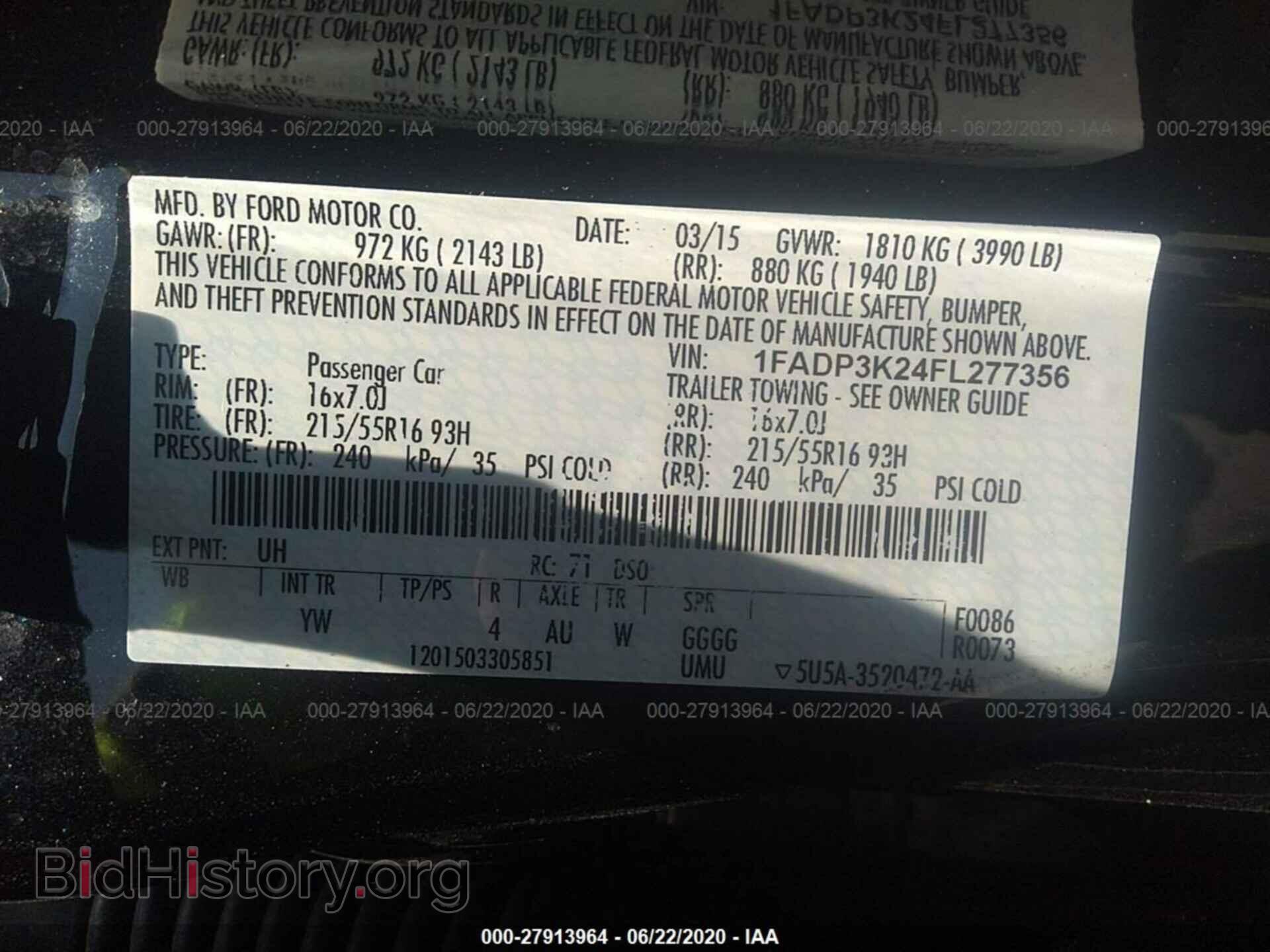 2015 FORD FOCUS - VIN: 1FADP3K24FL277356 - Photo 9