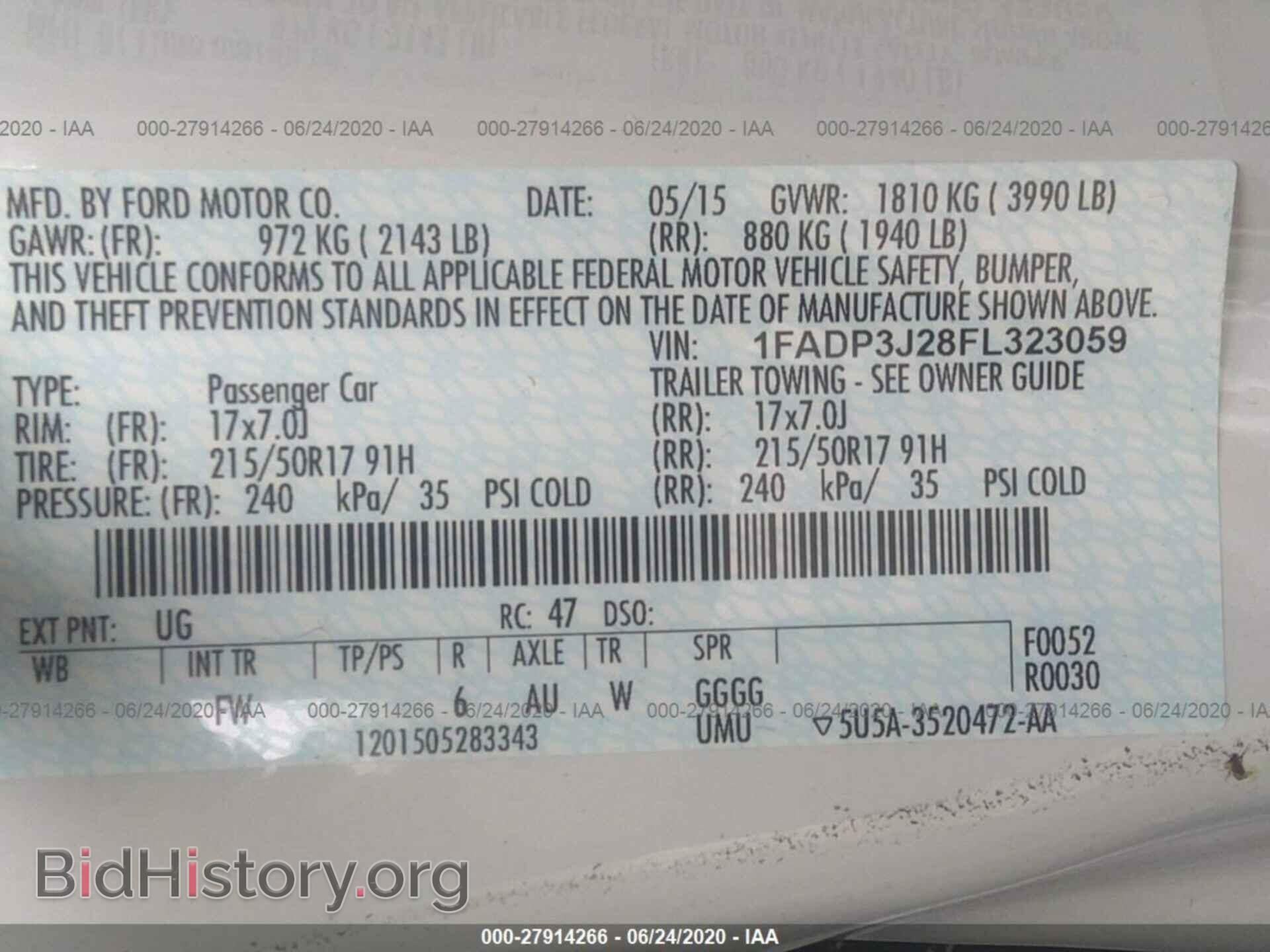 2015 FORD FOCUS - VIN: 1FADP3J28FL323059 - Photo 9