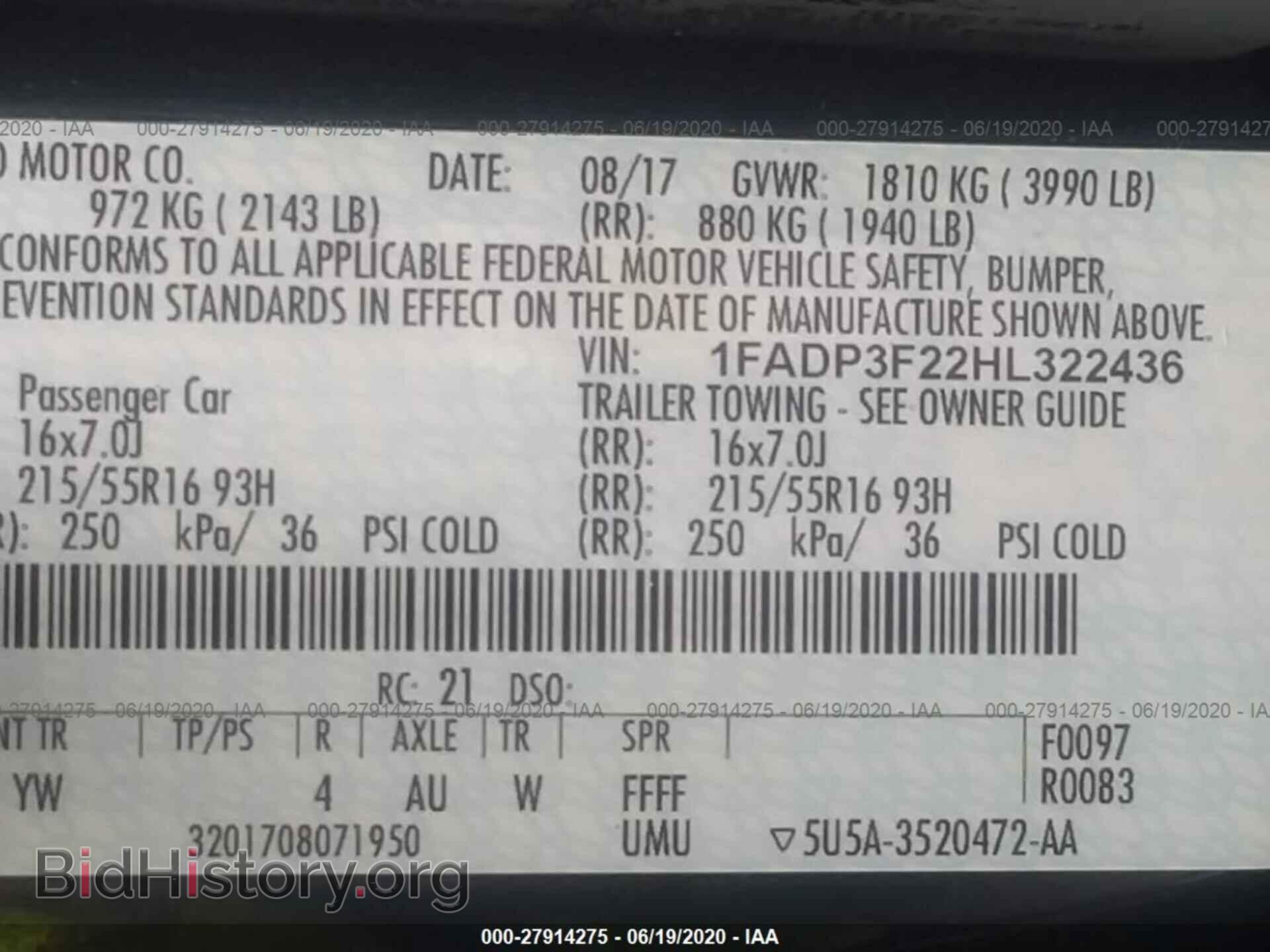 2017 FORD FOCUS - VIN: 1FADP3F22HL322436 - Photo 9