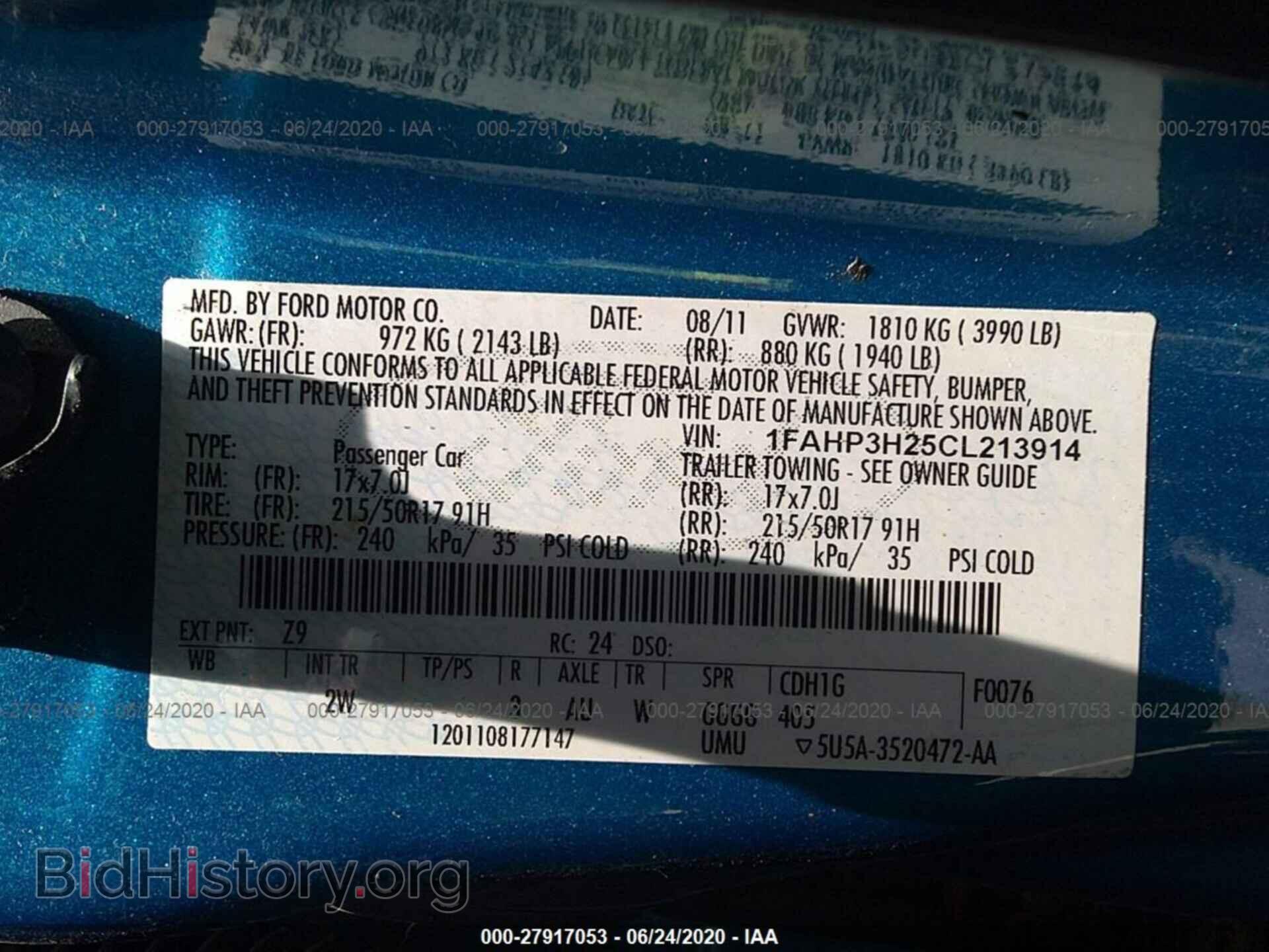 2012 FORD FOCUS - VIN: 1FAHP3H25CL213914 - Фото 9