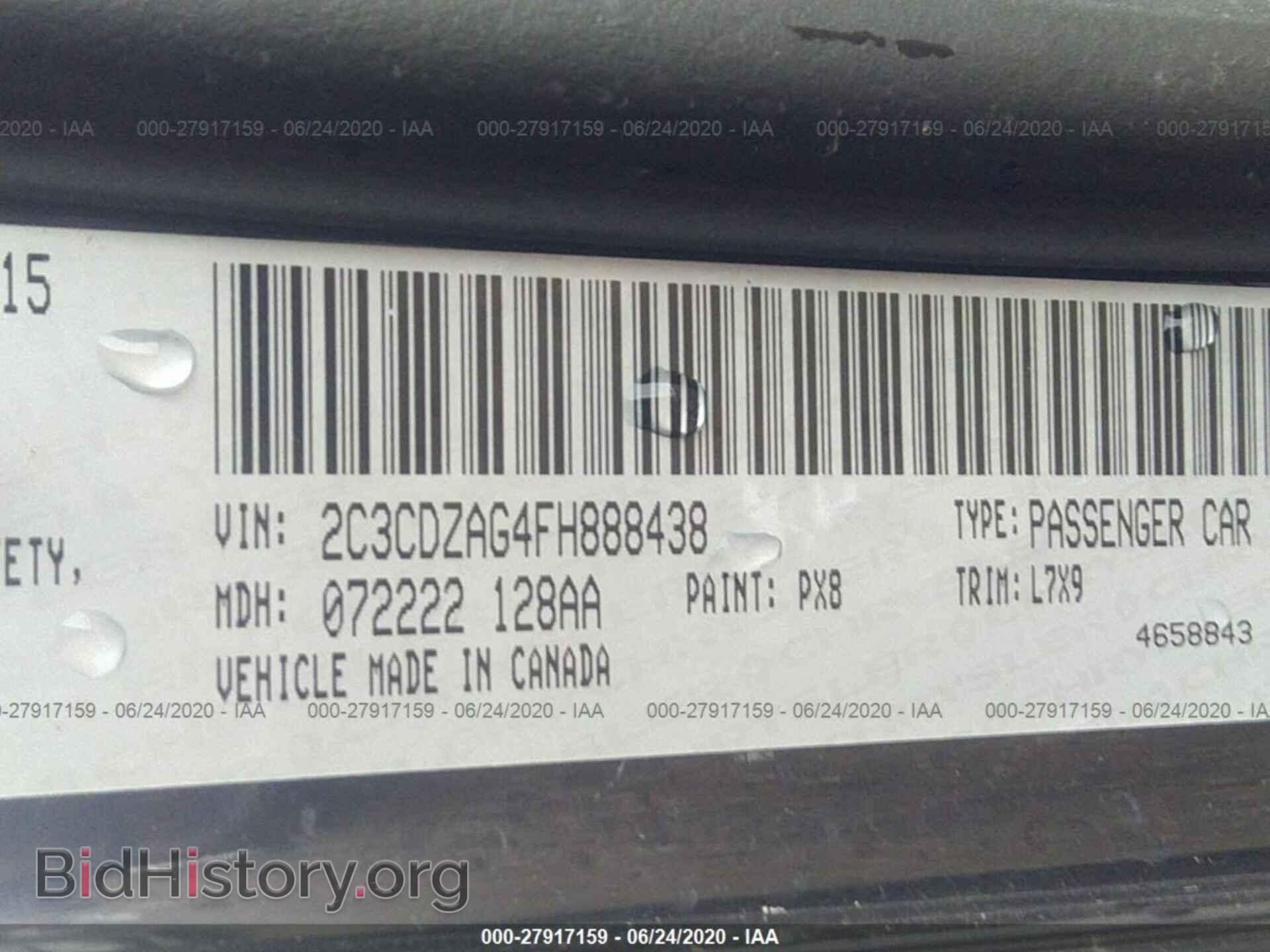 2015 DODGE CHALLENGER - VIN: 2C3CDZAG4FH888438 - Photo 9