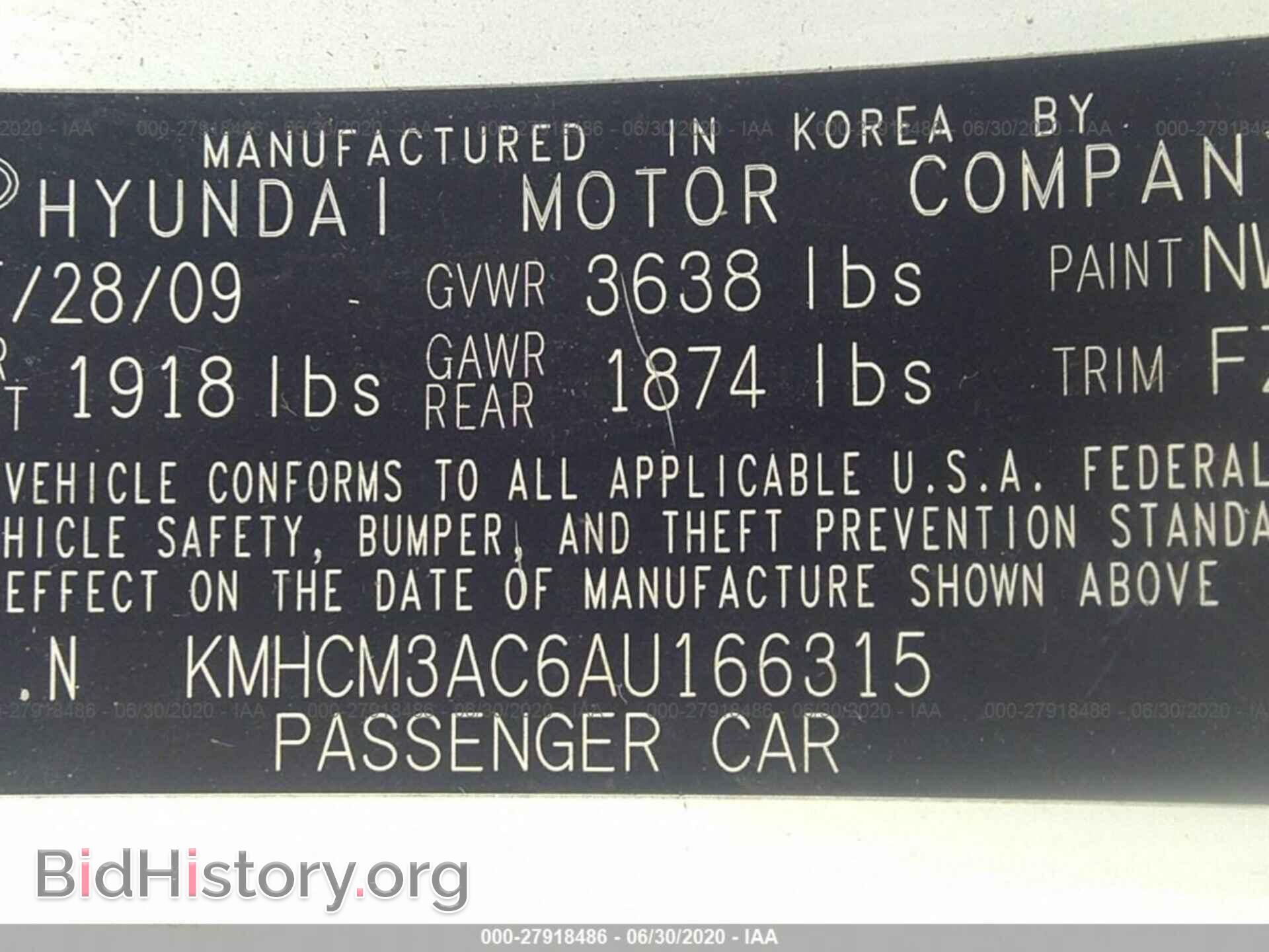 2010 HYUNDAI ACCENT - VIN: KMHCM3AC6AU166315 - Фото 9