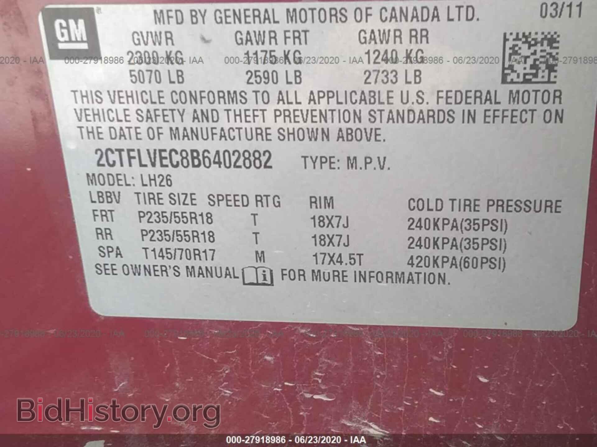 2011 GMC TERRAIN - VIN: 2CTFLVEC8B6402882 - Photo 9