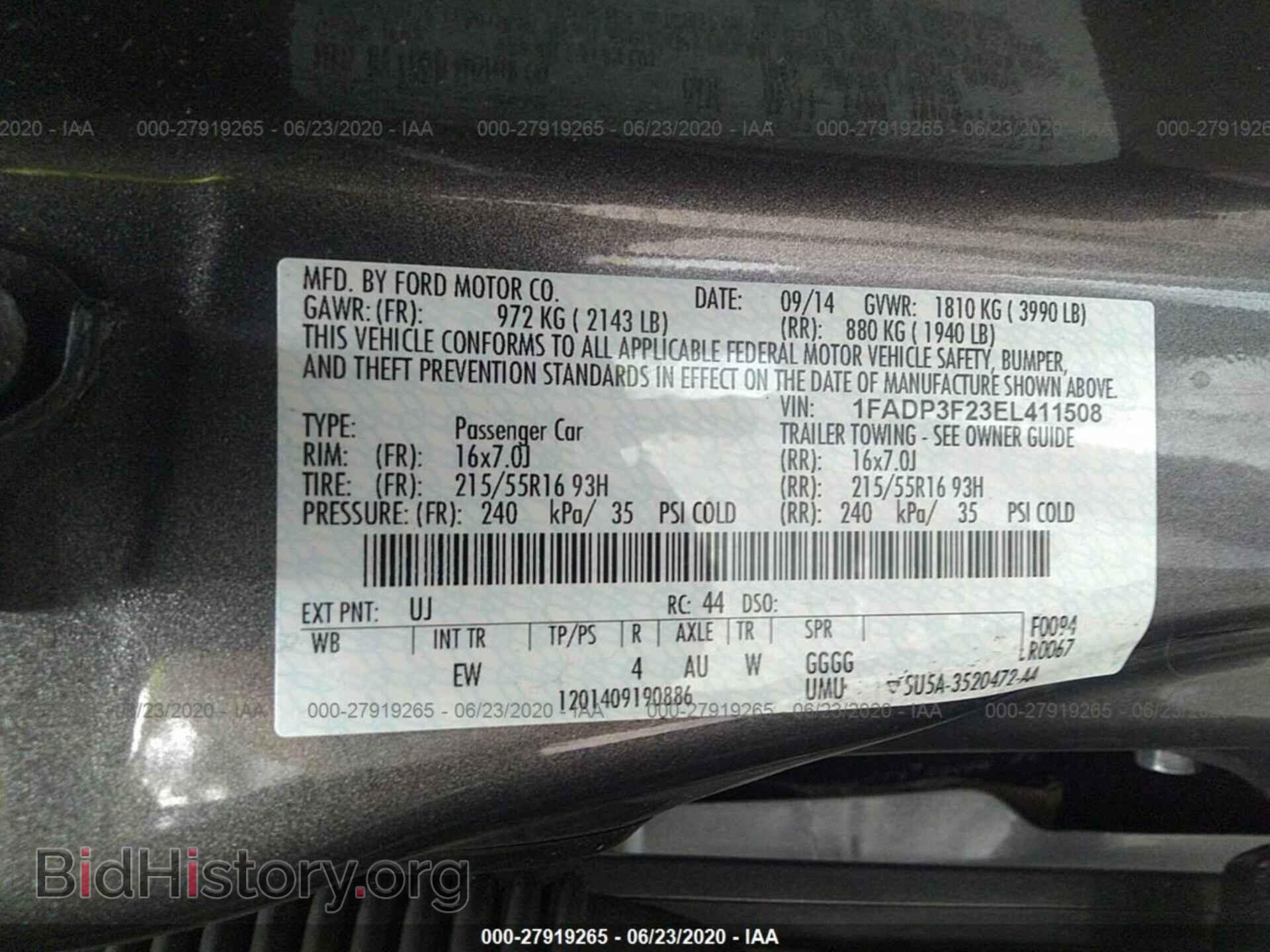 2014 FORD FOCUS - VIN: 1FADP3F23EL411508 - Photo 9