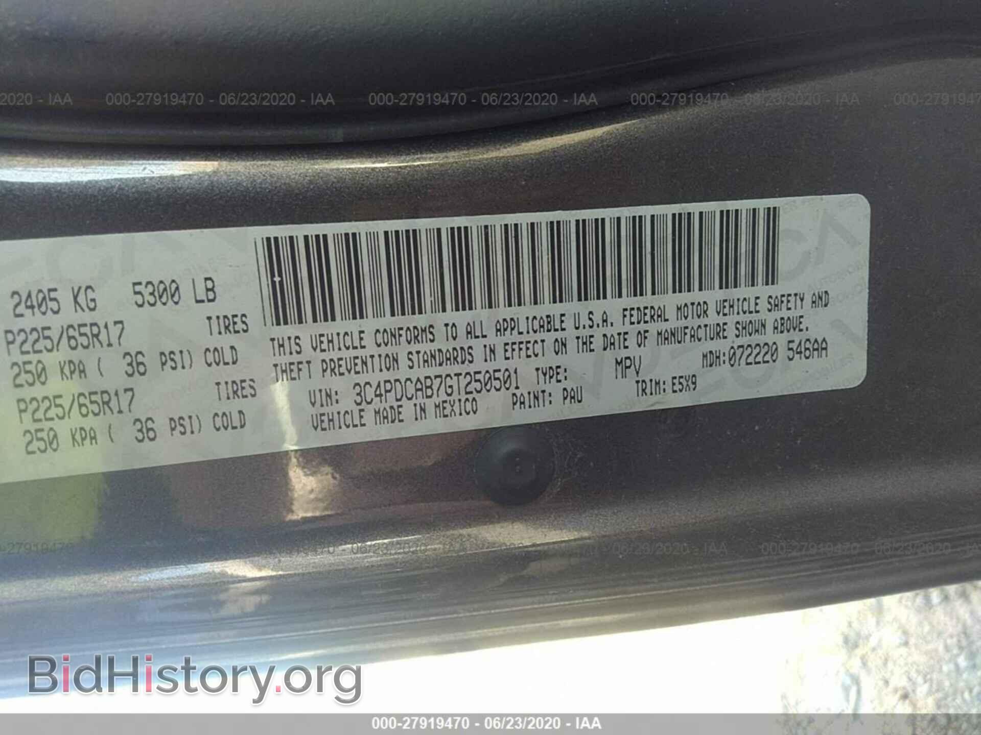 2016 DODGE JOURNEY - VIN: 3C4PDCAB7GT250501 - Photo 9