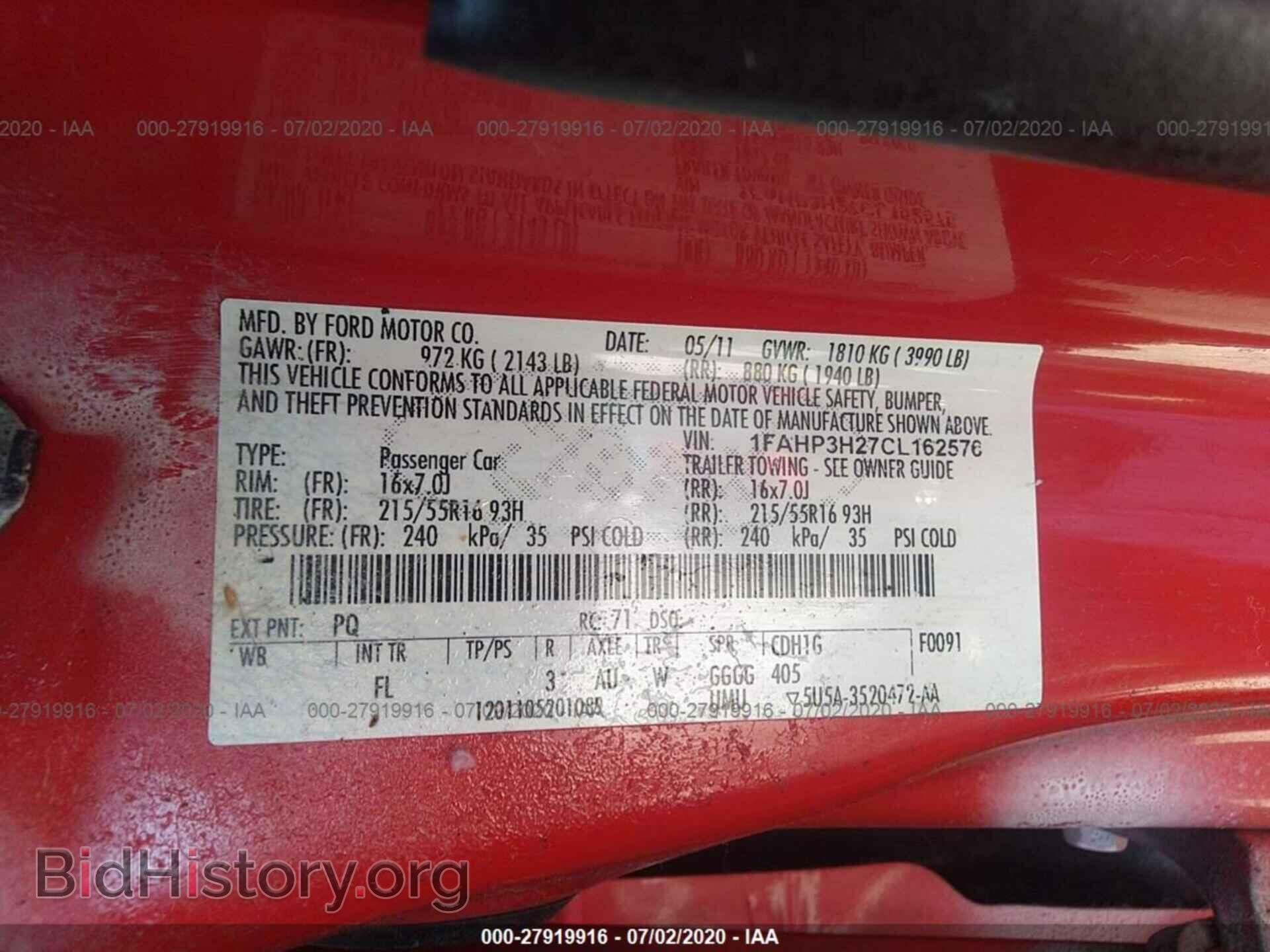 2012 FORD FOCUS - VIN: 1FAHP3H27CL162576 - Фото 9