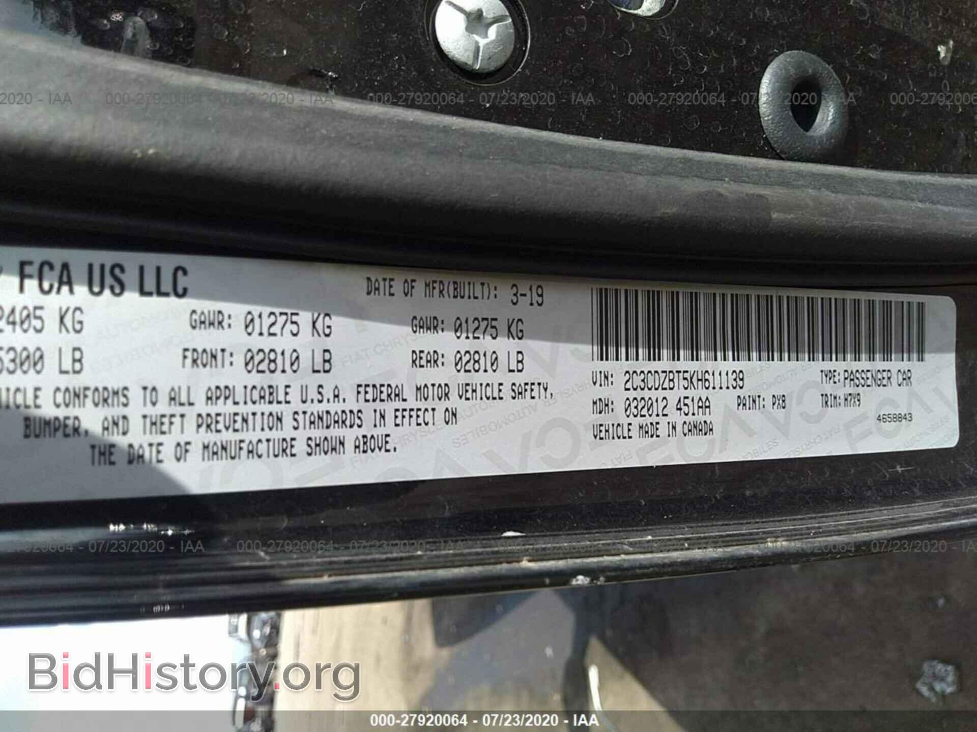 2019 DODGE CHALLENGER - VIN: 2C3CDZBT5KH611139 - Photo 9